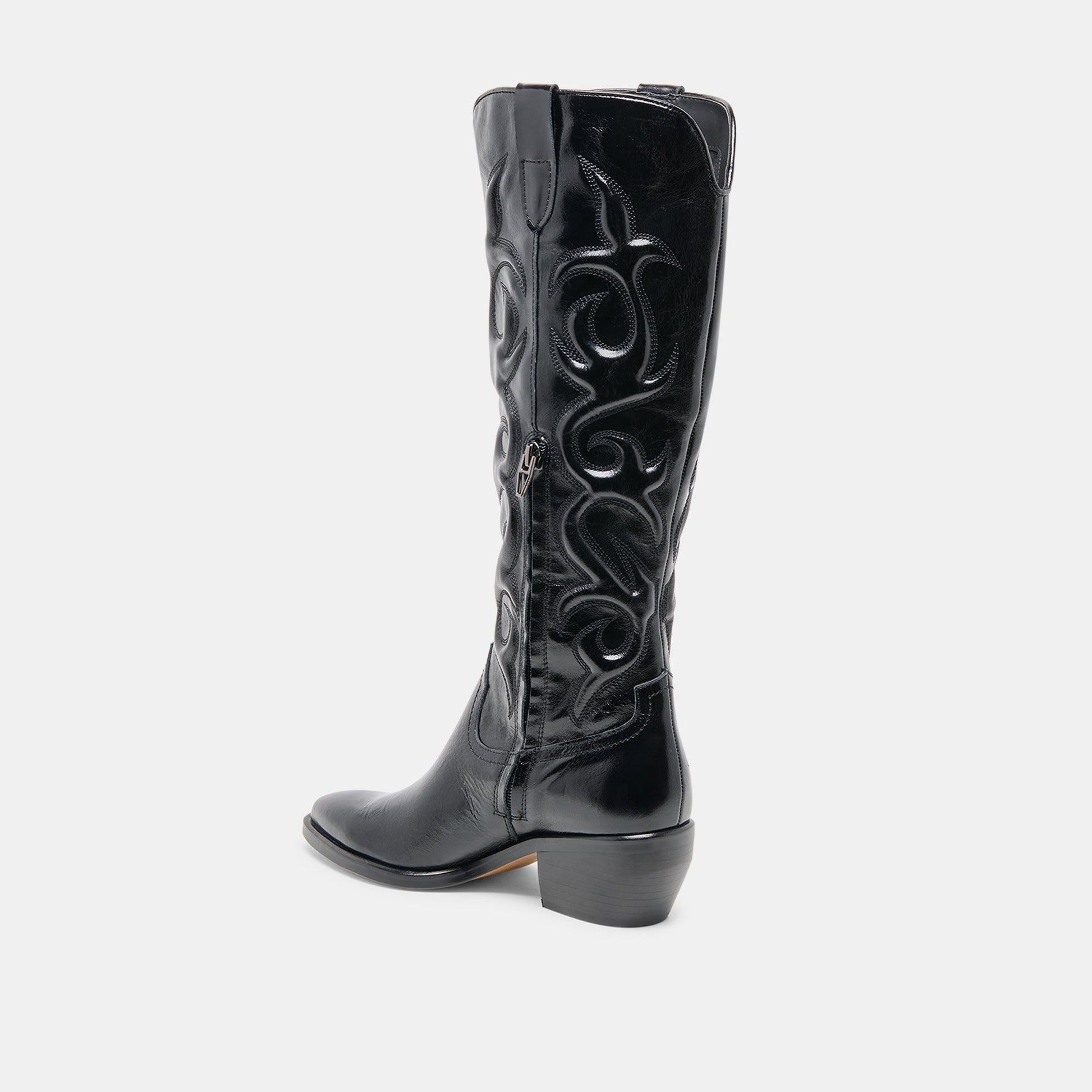 Mirla Black Leather Boots