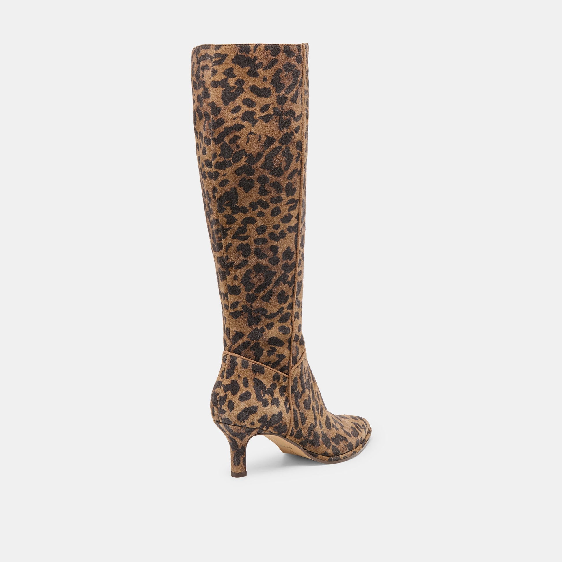 Aldy Brown Leopard Printed Suede Boots