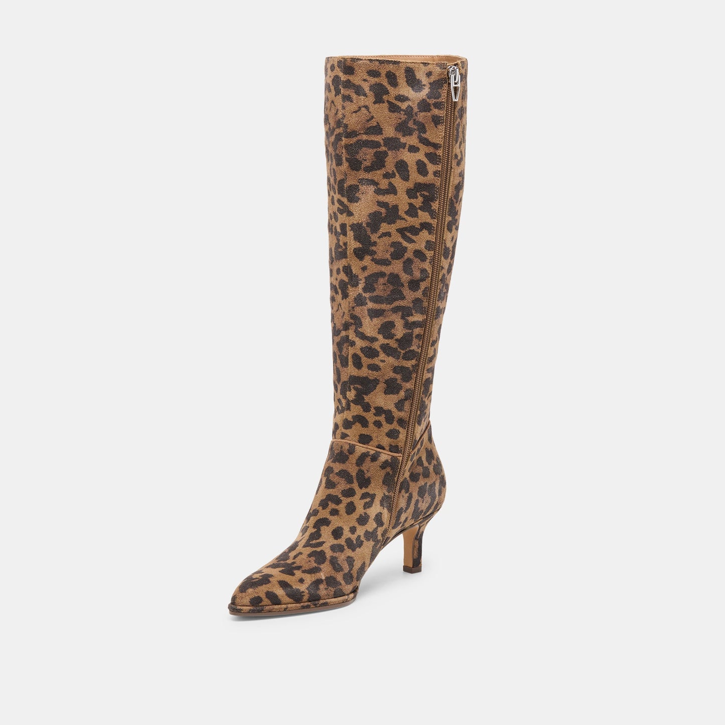 Aldy Brown Leopard Printed Suede Boots