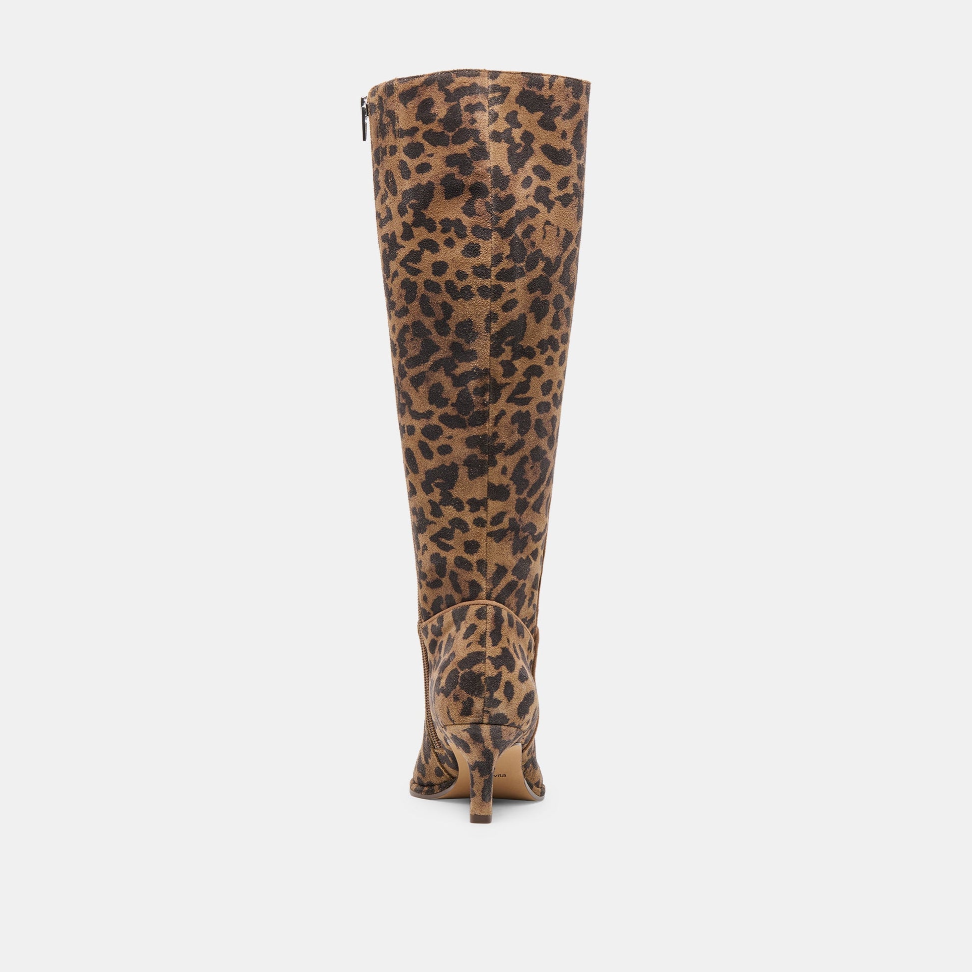 Aldy Brown Leopard Printed Suede Boots