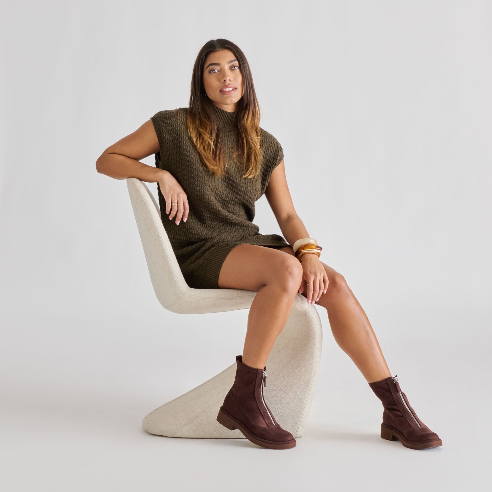 Shante Mahogany Stella Suede Boots