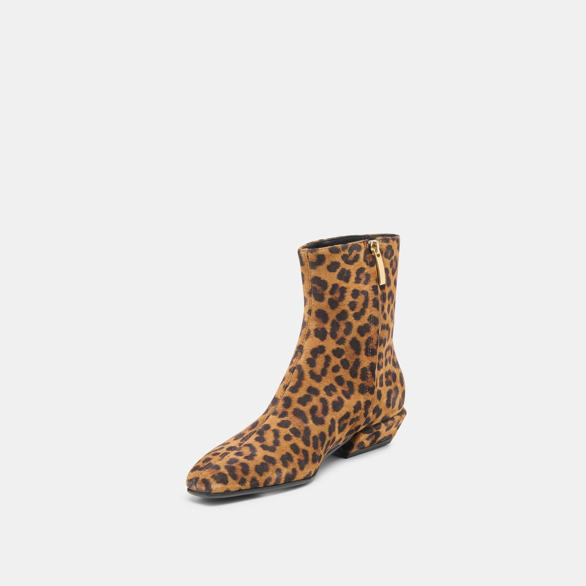 Joanie Leopard Printed Suede Booties