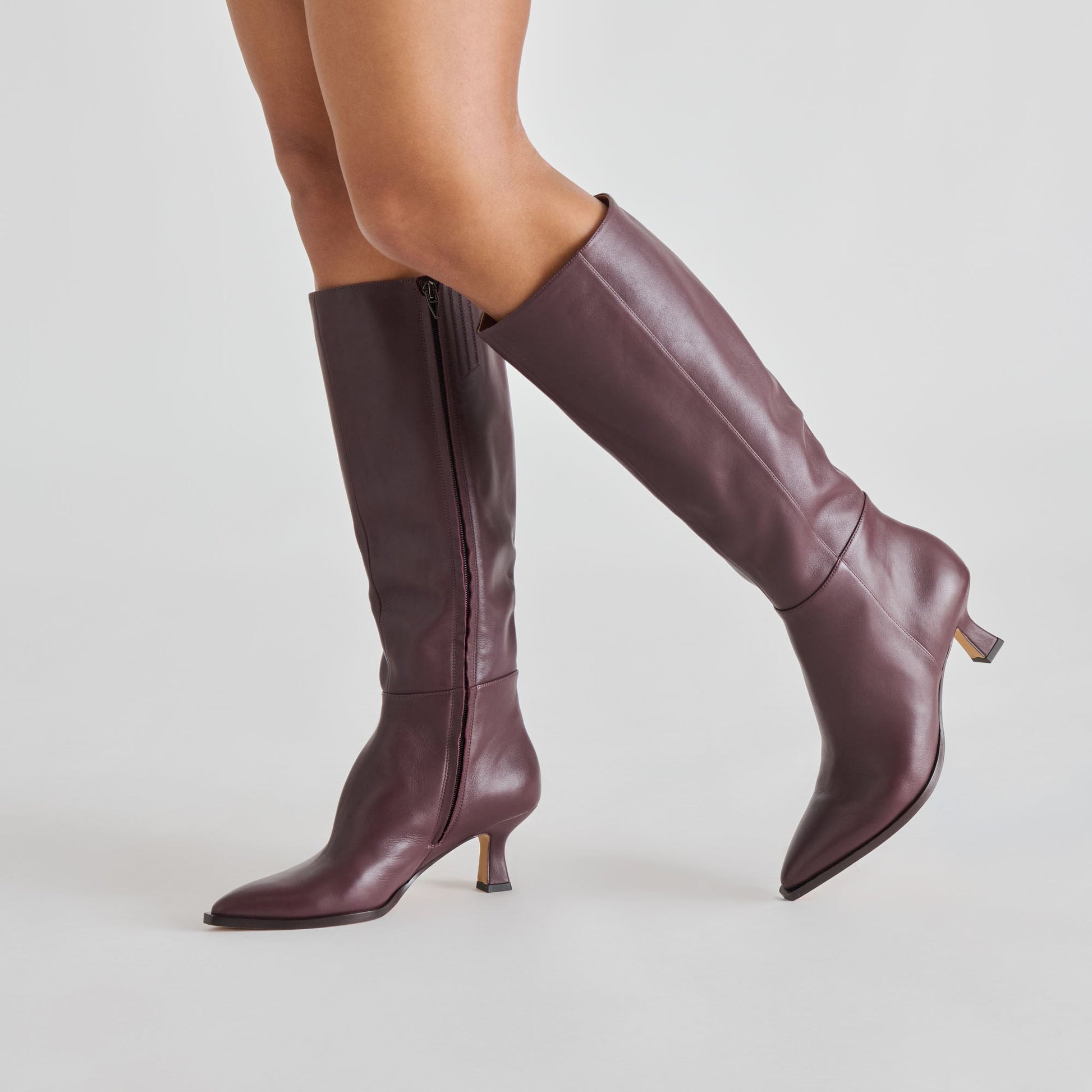 Auggie Wine Leather Boots