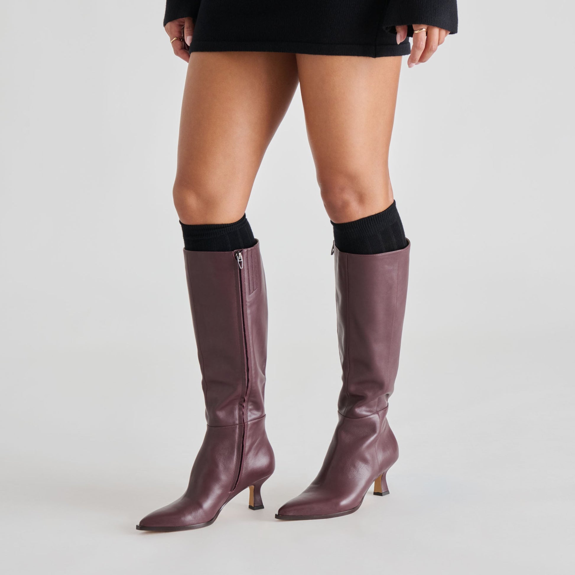 Auggie Wine Leather Boots