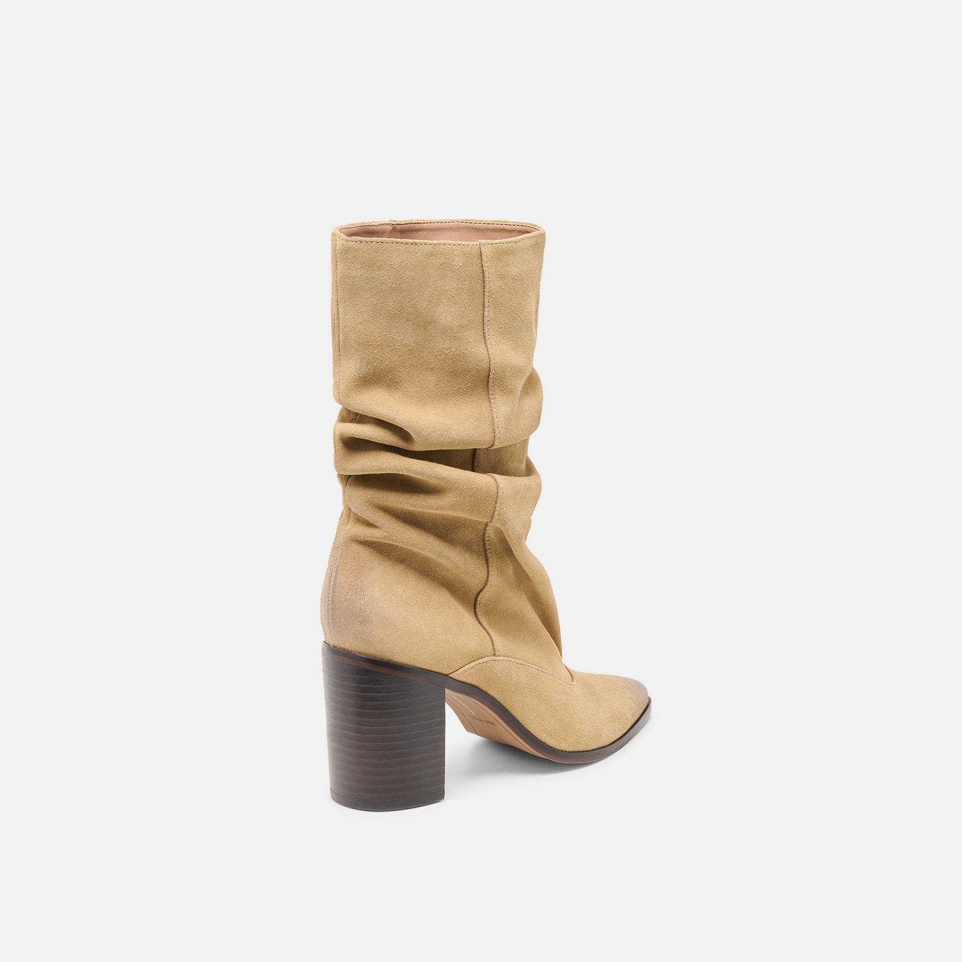 Talina Dk Taupe Suede Wide Calf Boots