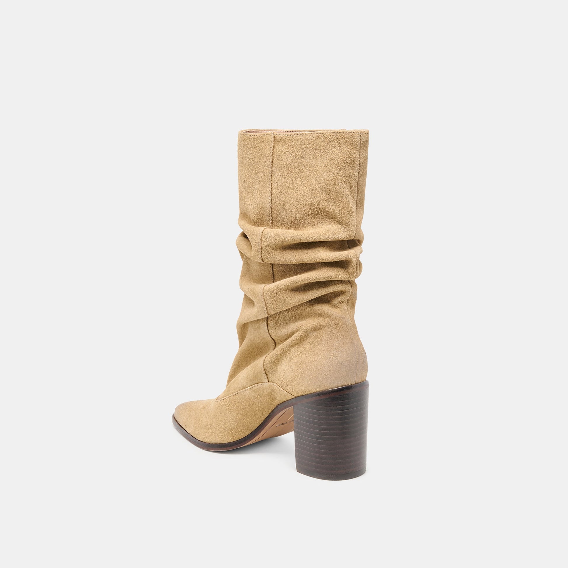 Talina Dk Taupe Suede Wide Calf Boots