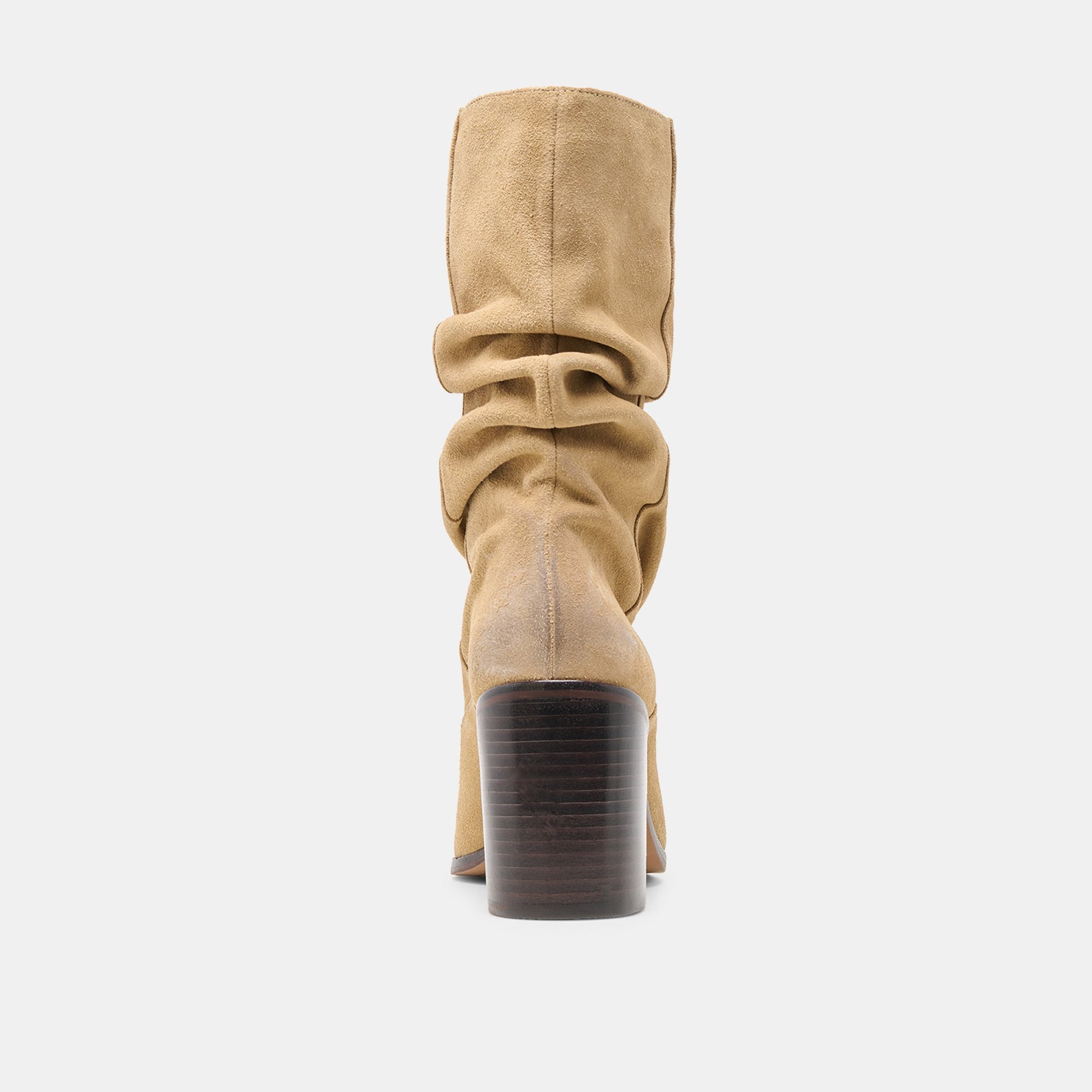 Talina Dk Taupe Suede Wide Calf Boots