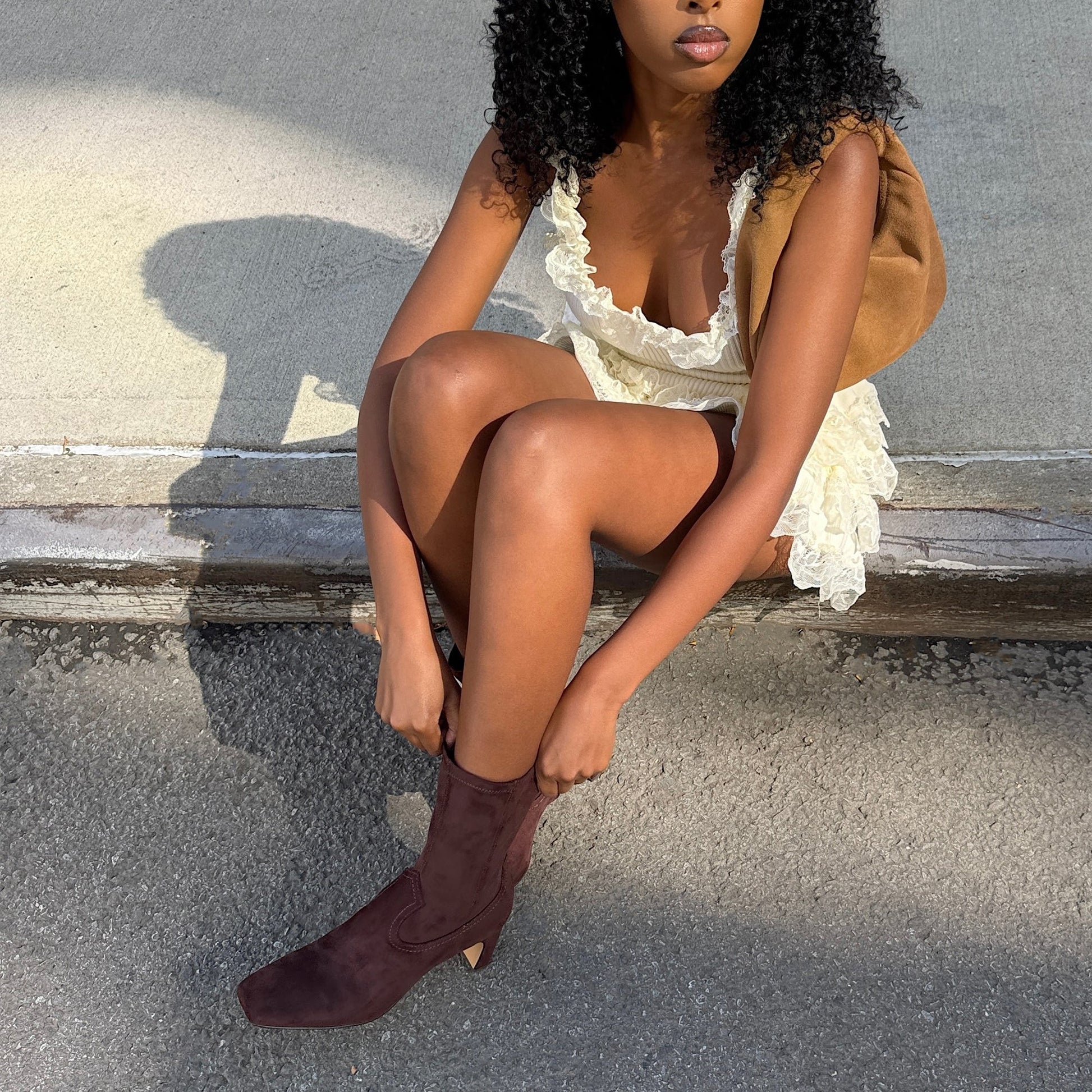 Roan Mahogany Stella Suede Boots