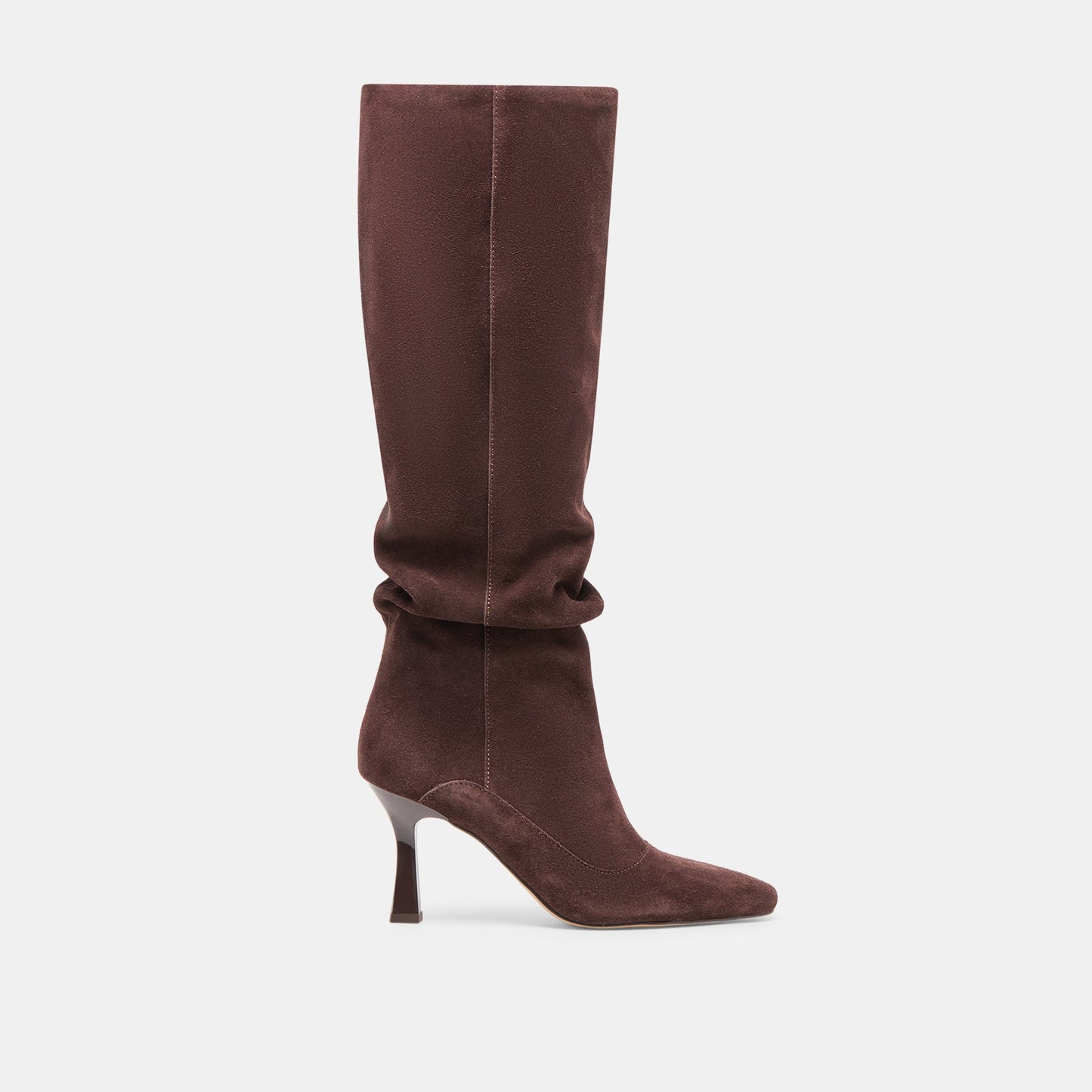 Lousa Mahogany Suede Wide Calf Boots