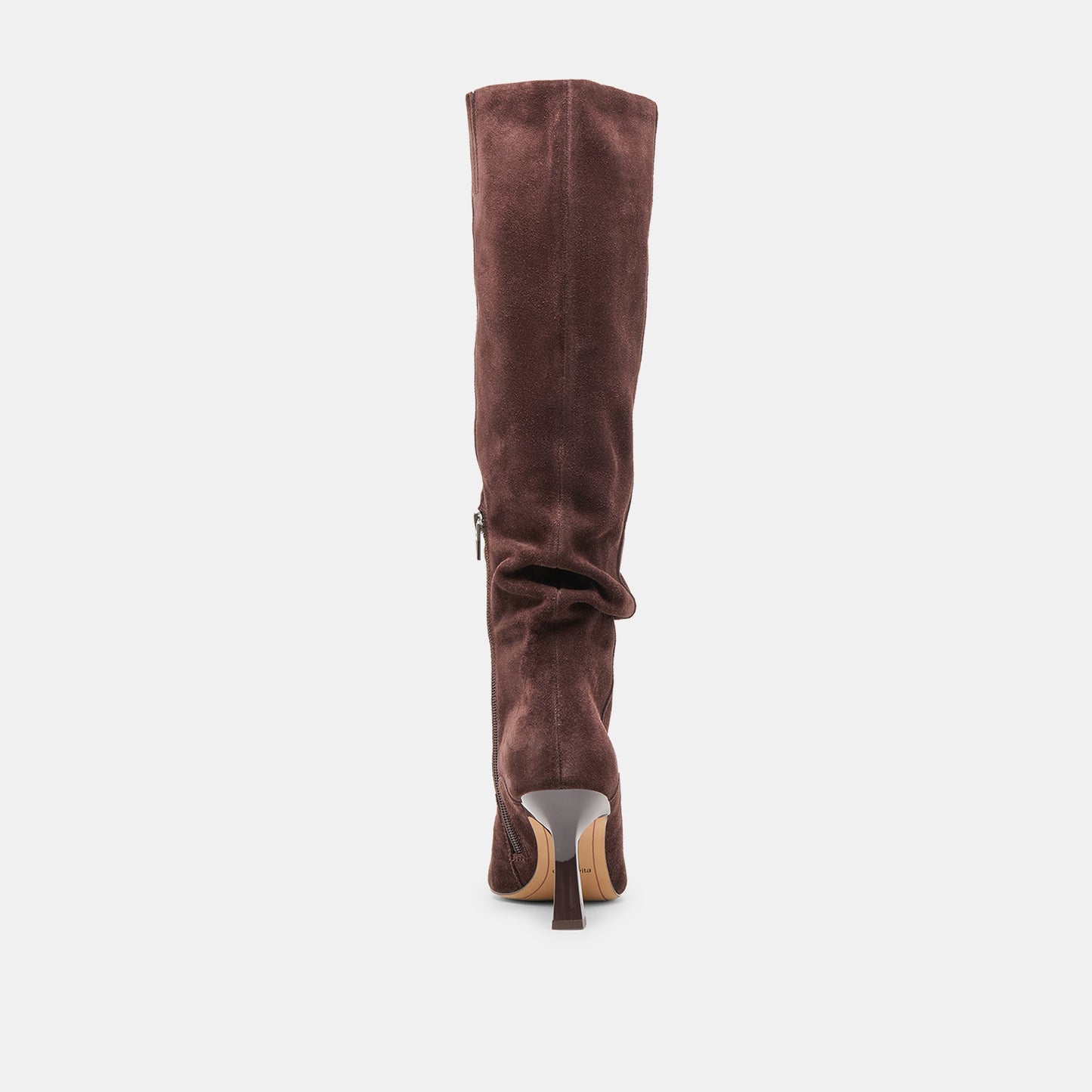 Lousa Mahogany Suede Wide Calf Boots