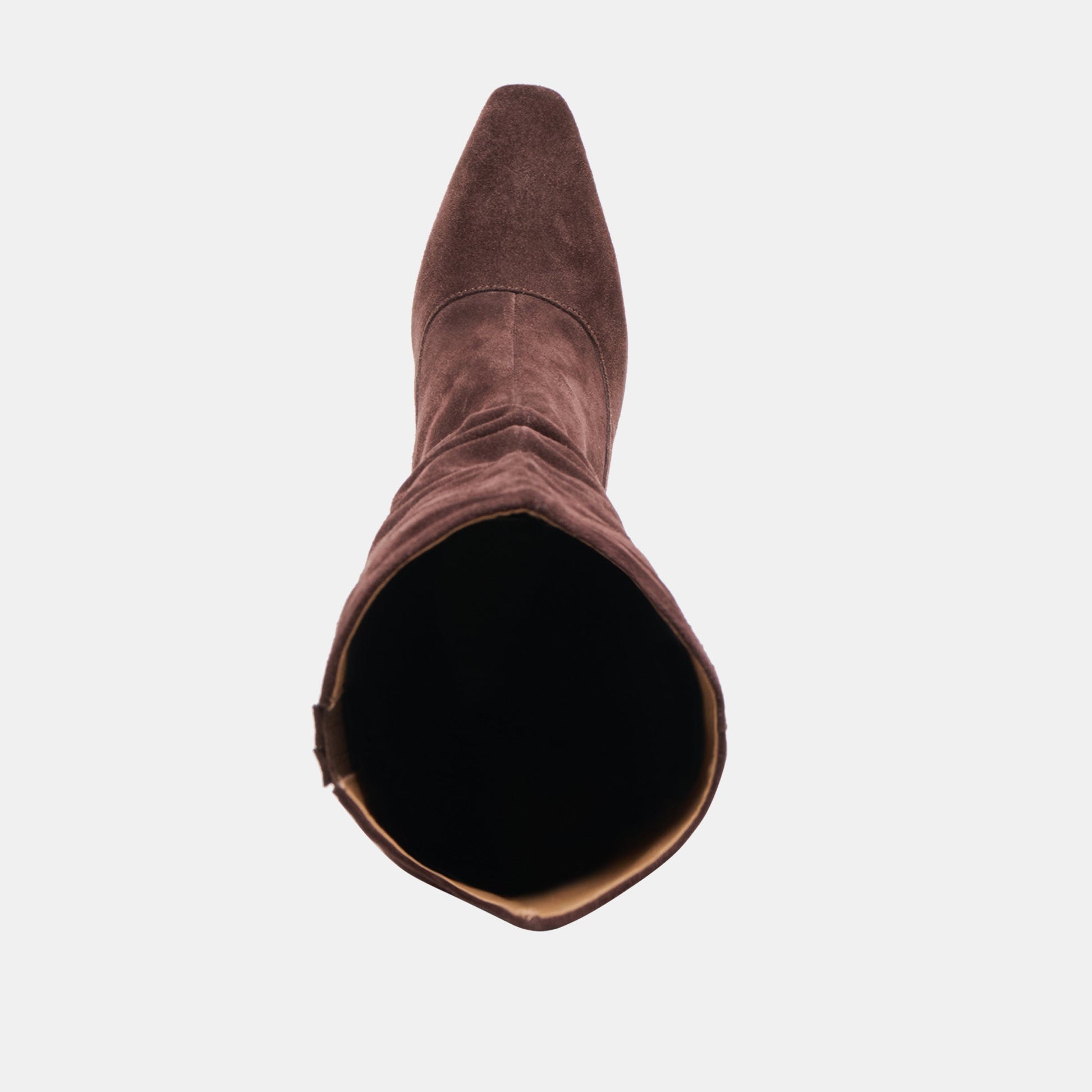Lousa Mahogany Suede Wide Calf Boots