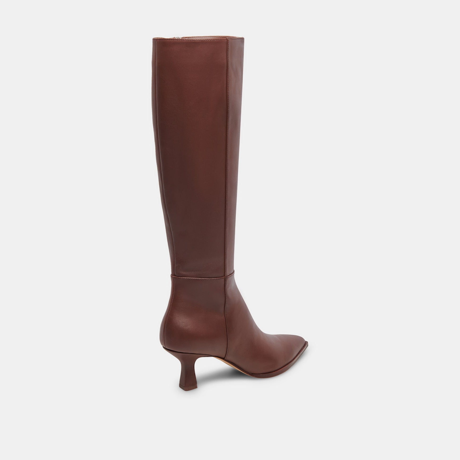 Auggie Chocolate Leather Narrow Calf Boots