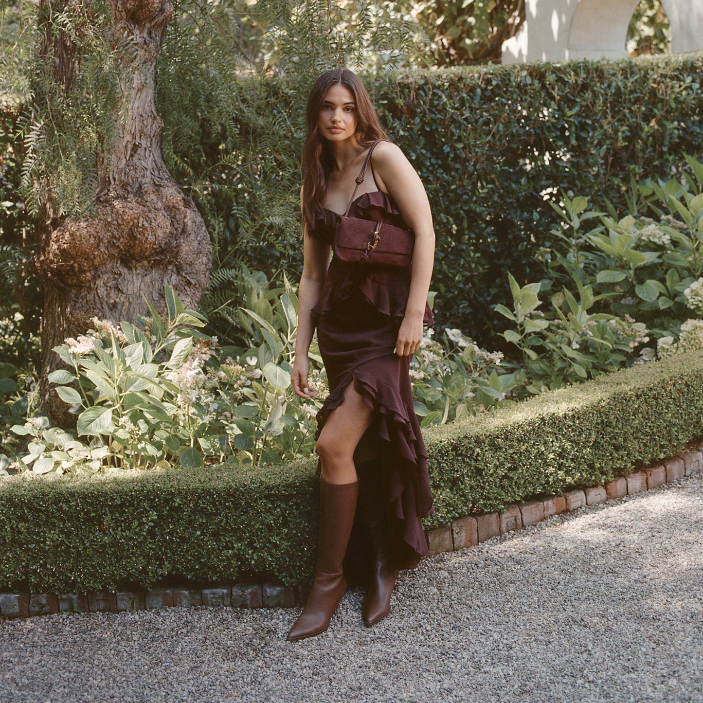 Auggie Chocolate Leather Narrow Calf Boots