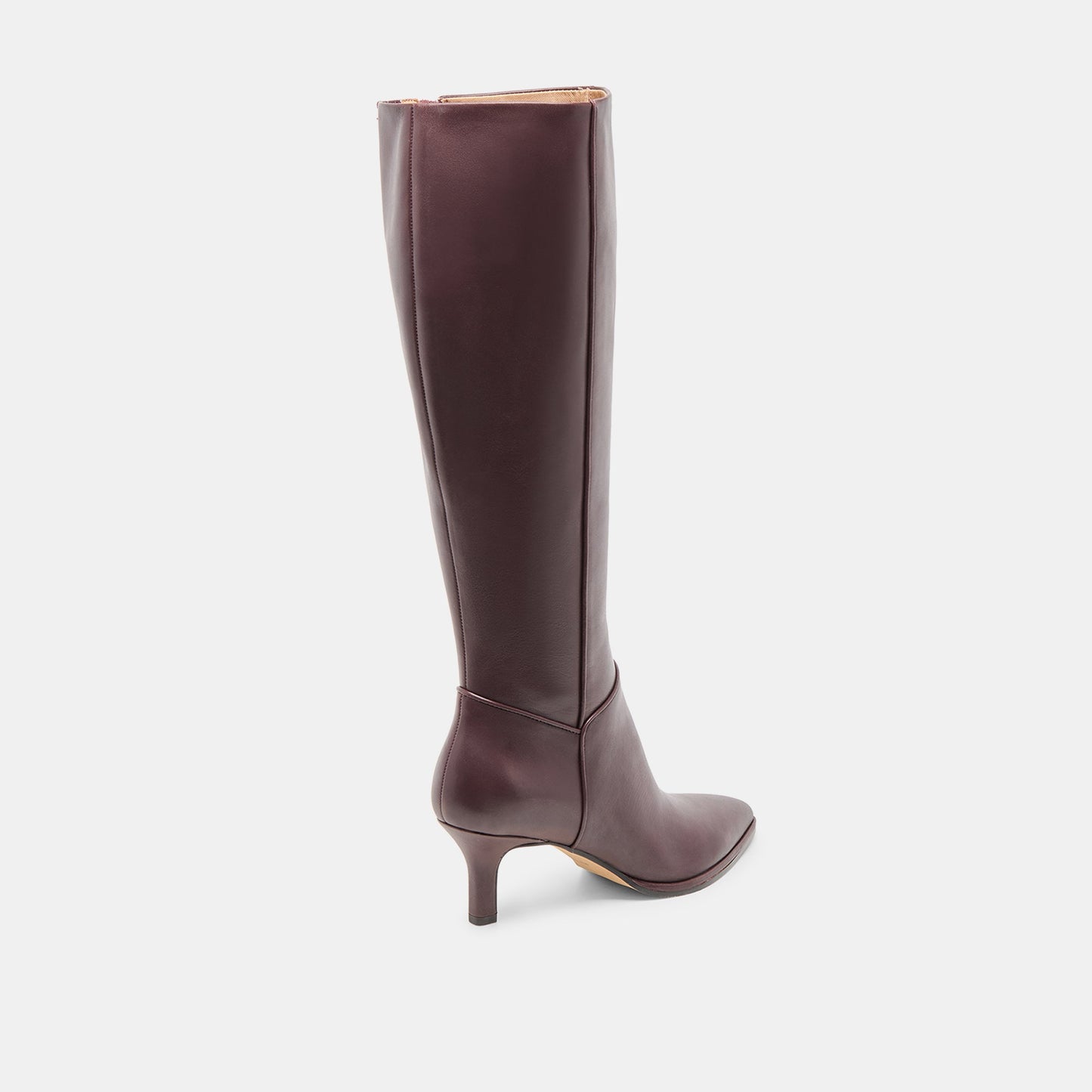 Aldy Mulberry Leather Wide Calf Boots