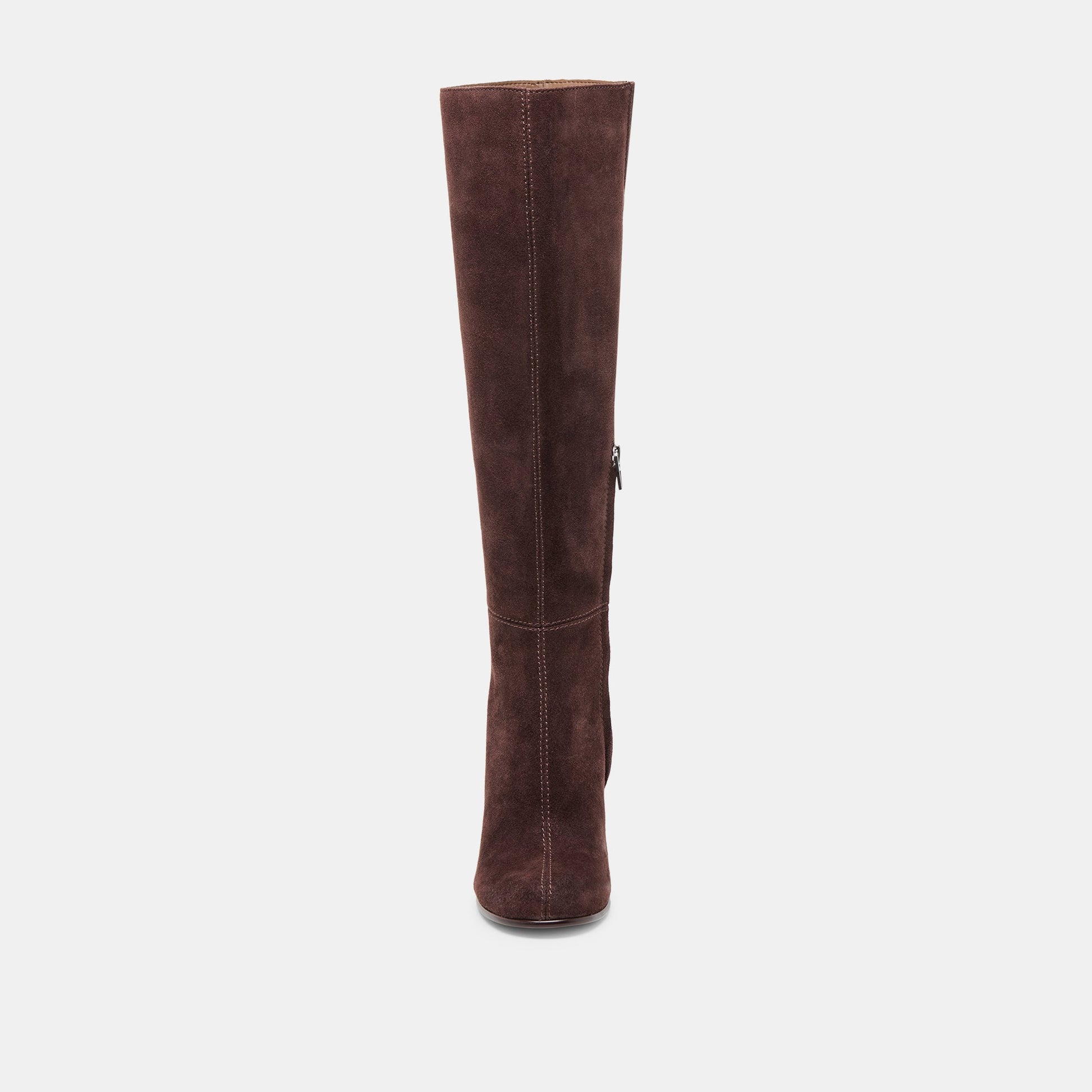 Hudsin Wide Calf Mahogany Suede Boots