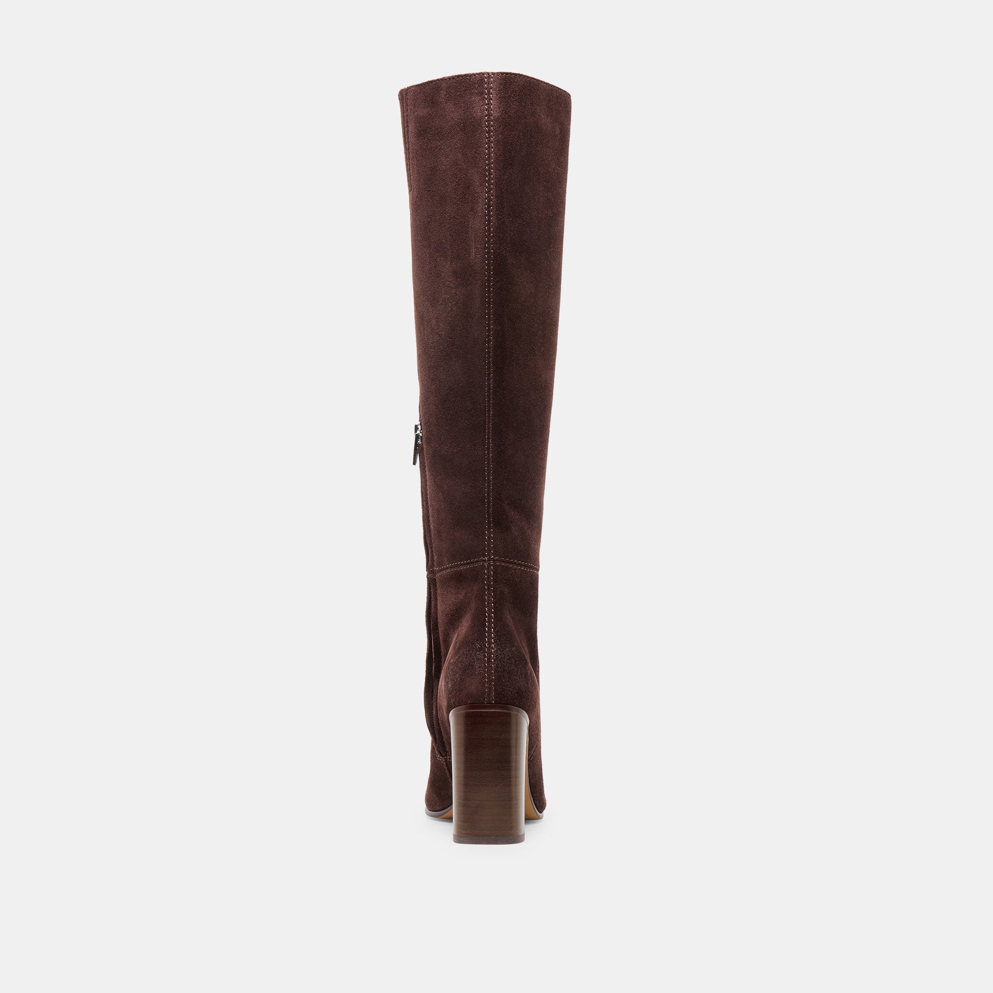 Hudsin Wide Calf Mahogany Suede Boots