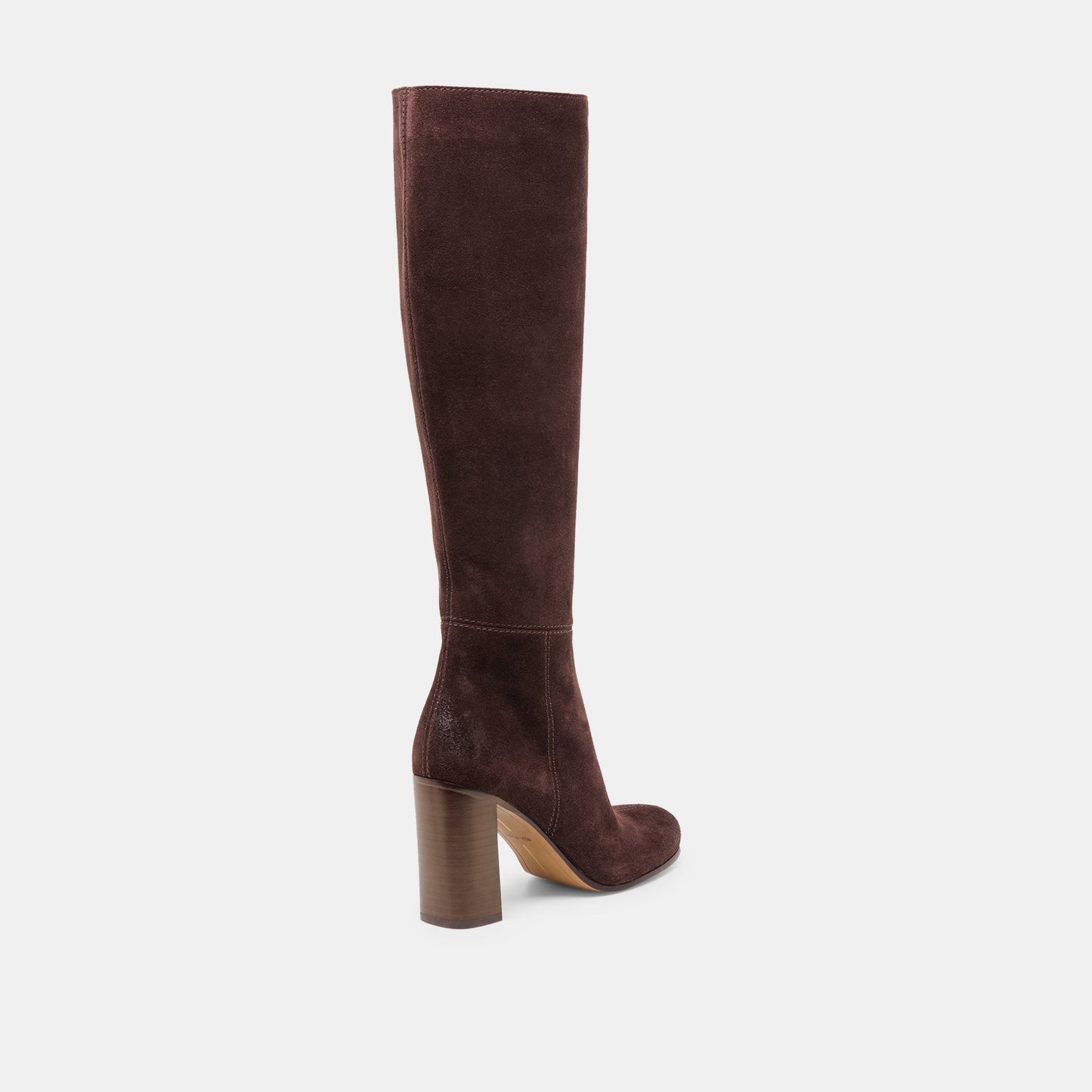 Hudsin Wide Calf Mahogany Suede Boots