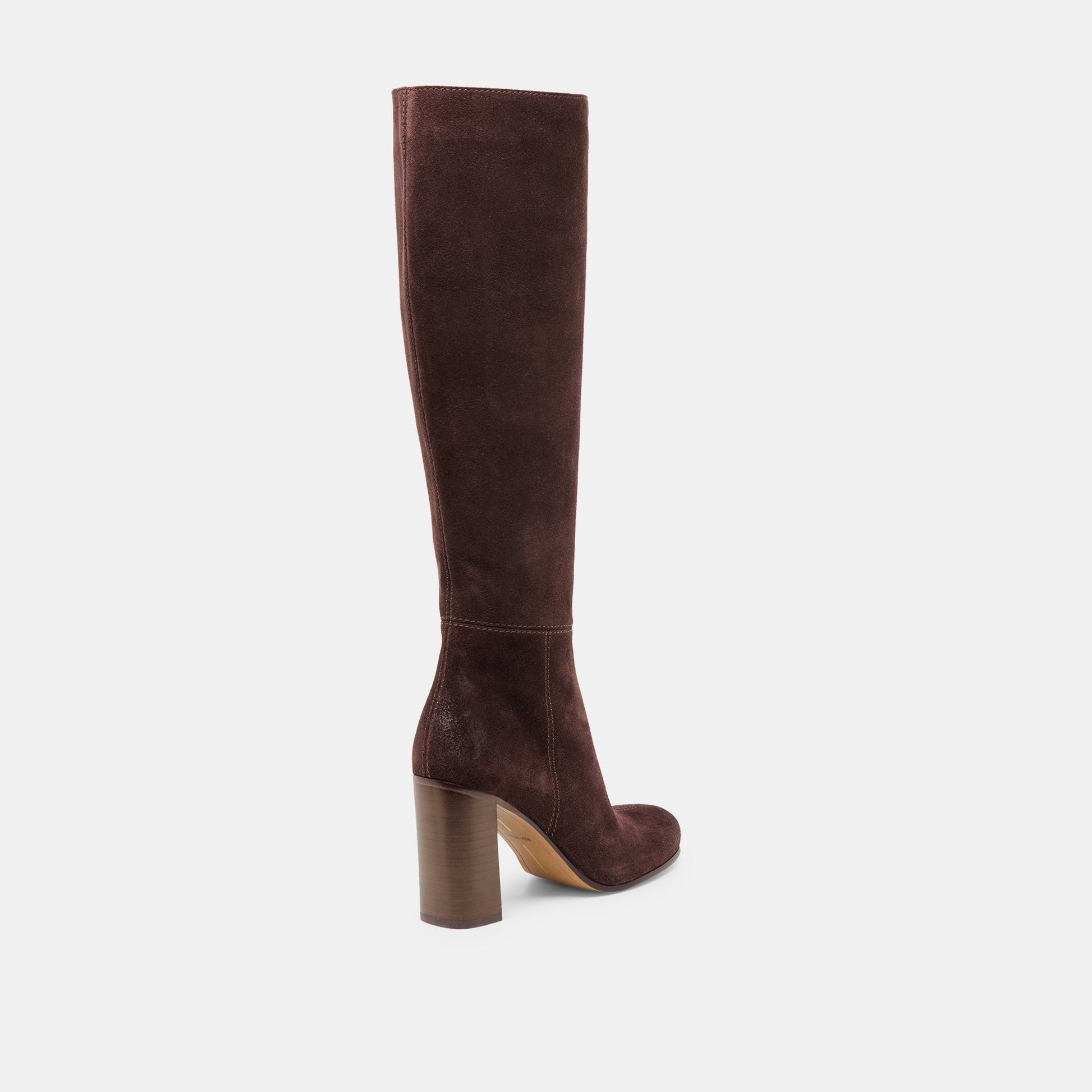 Hudsin Wide Calf Mahogany Suede Boots
