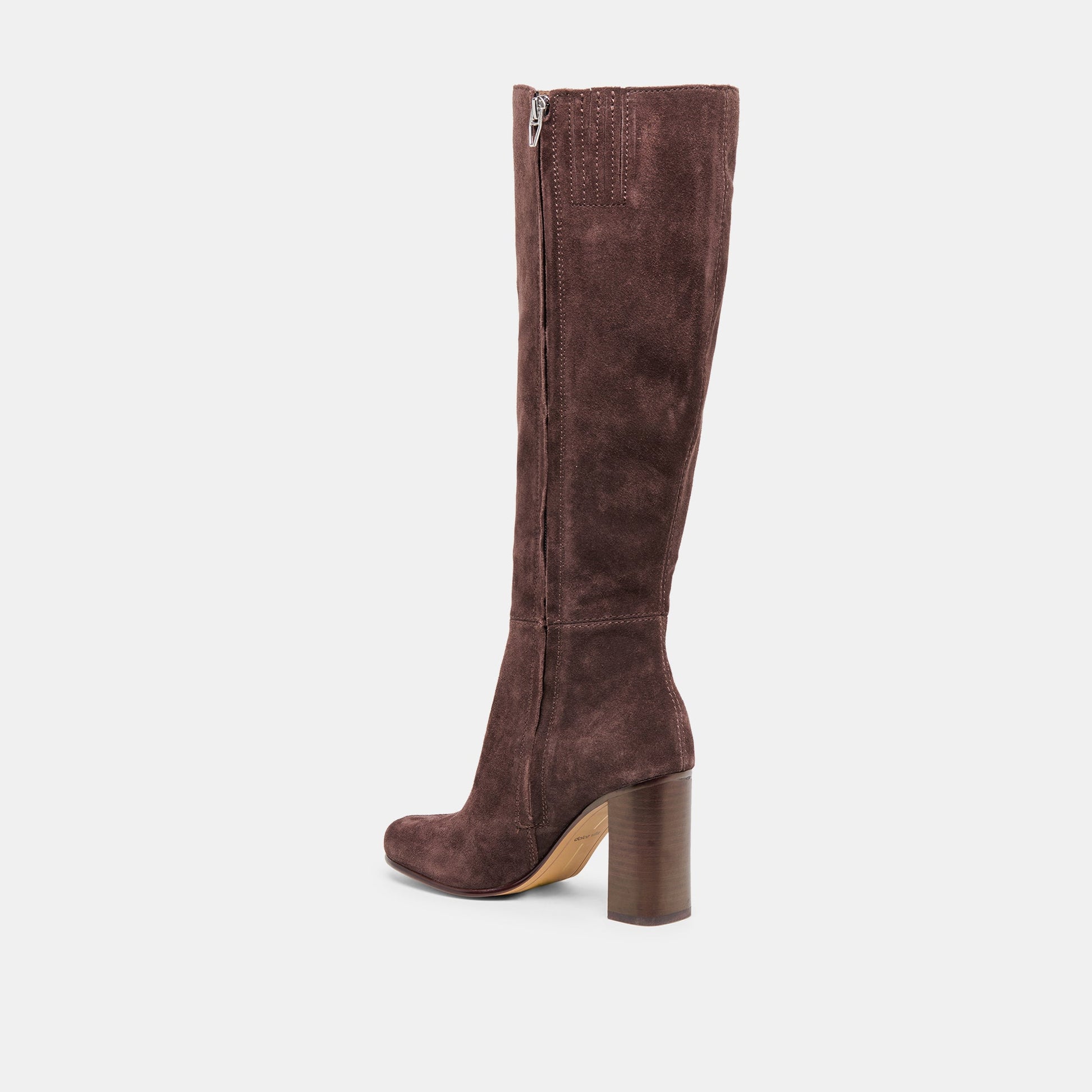 Hudsin Wide Calf Mahogany Suede Boots