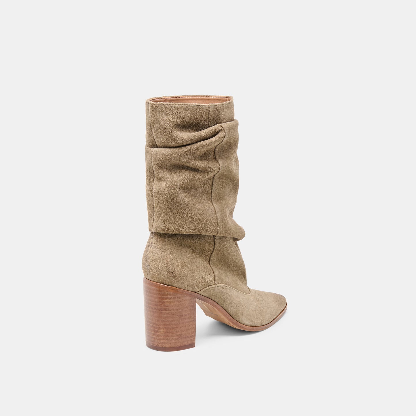 Talina Olive Suede Wide Calf Boots