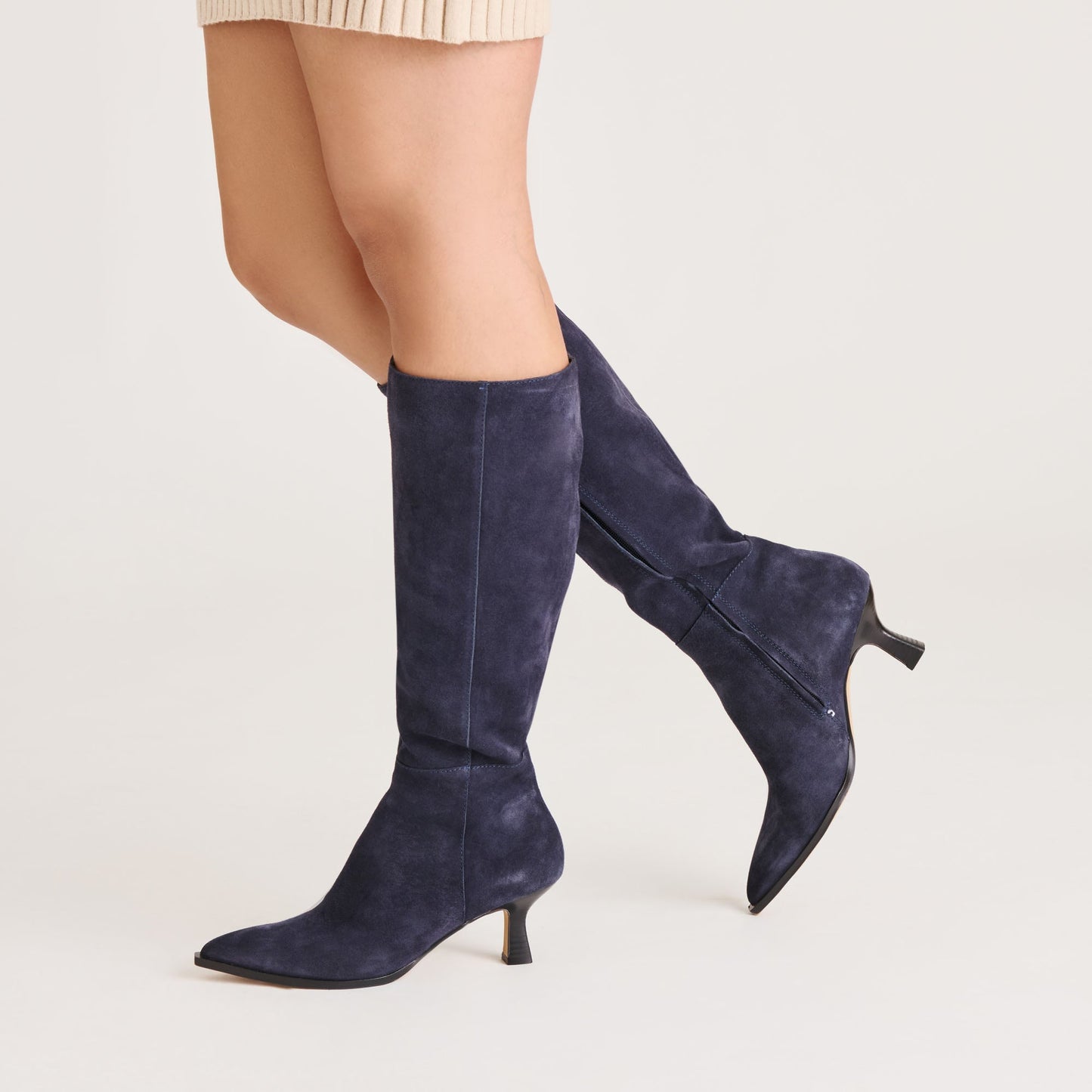 Auggie Navy Suede Boots