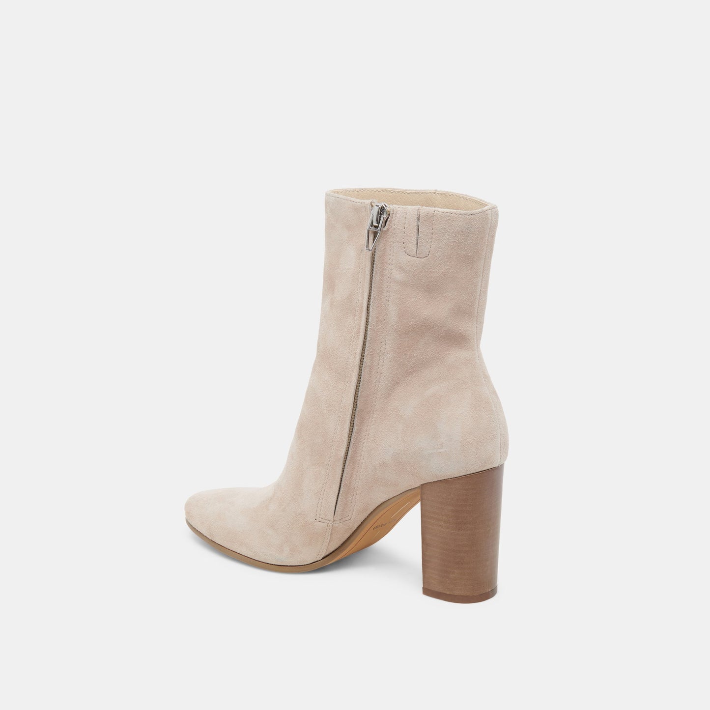 Suzy Wide Taupe Suede Booties