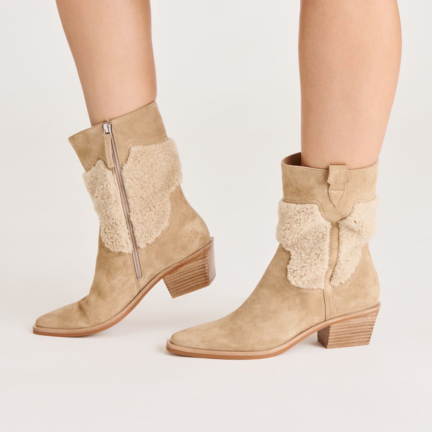 Salil Plush Dk Taupe Suede Boots