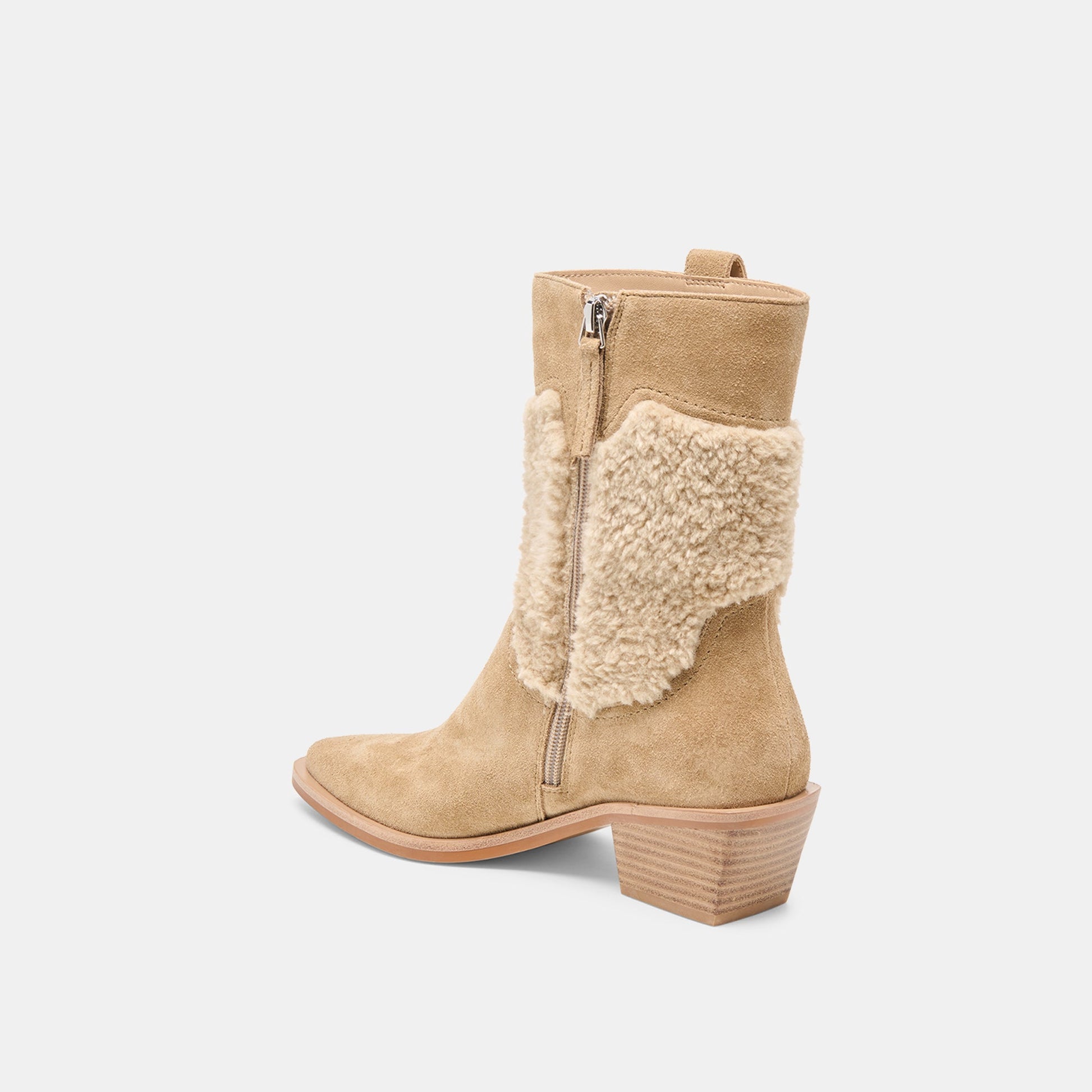 Salil Plush Dk Taupe Suede Boots