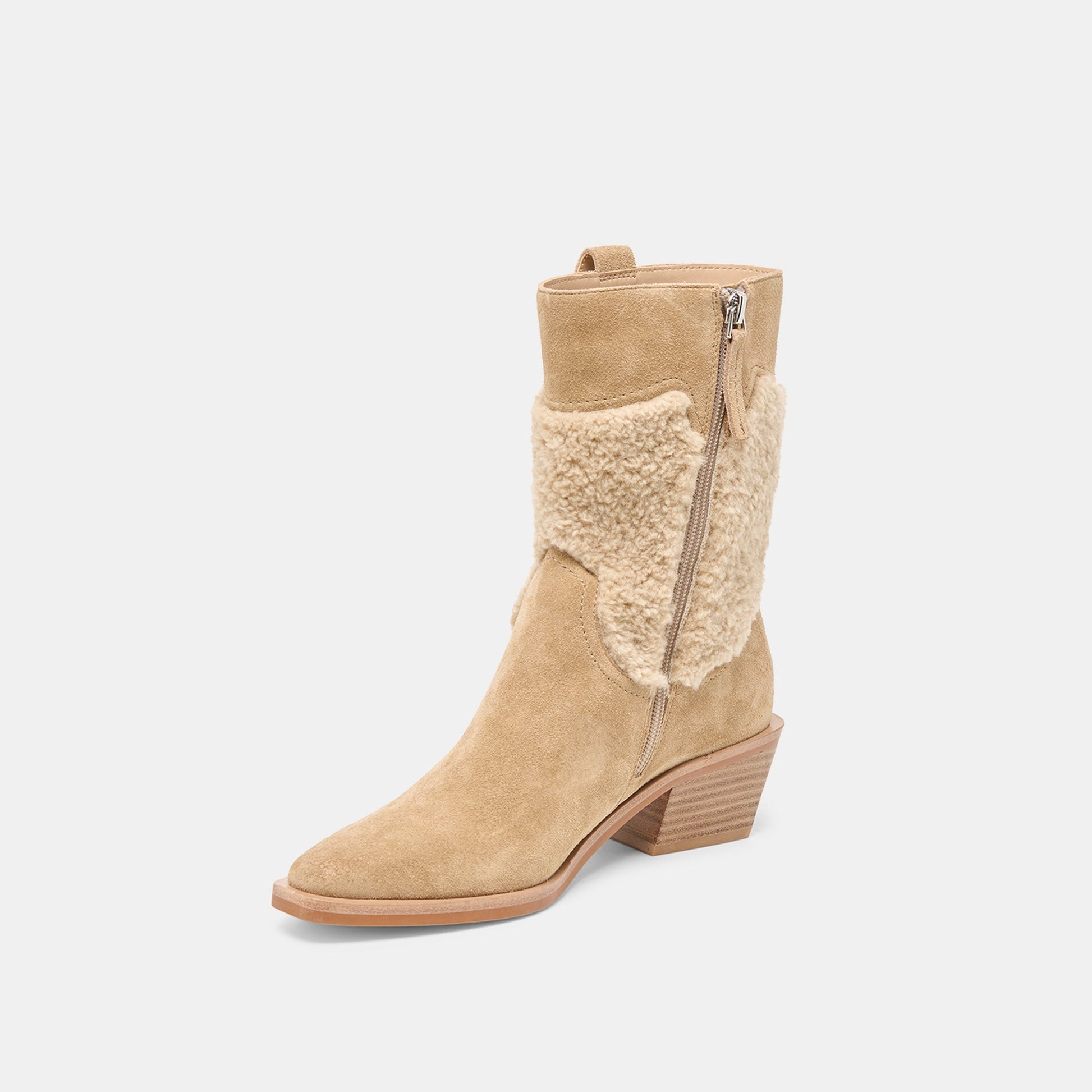 Salil Plush Dk Taupe Suede Boots
