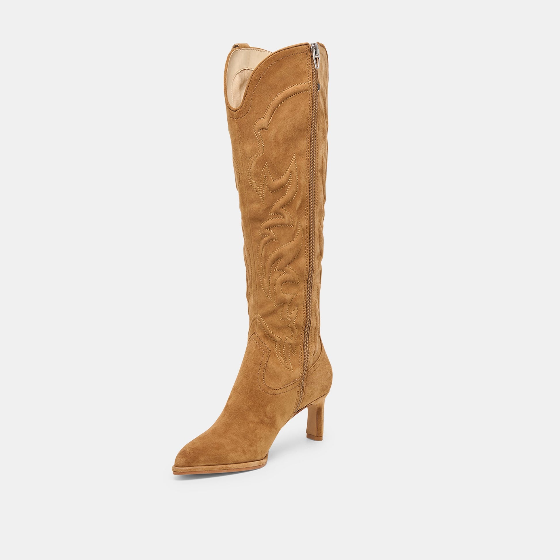 Alisa Lt Brown Suede Boots