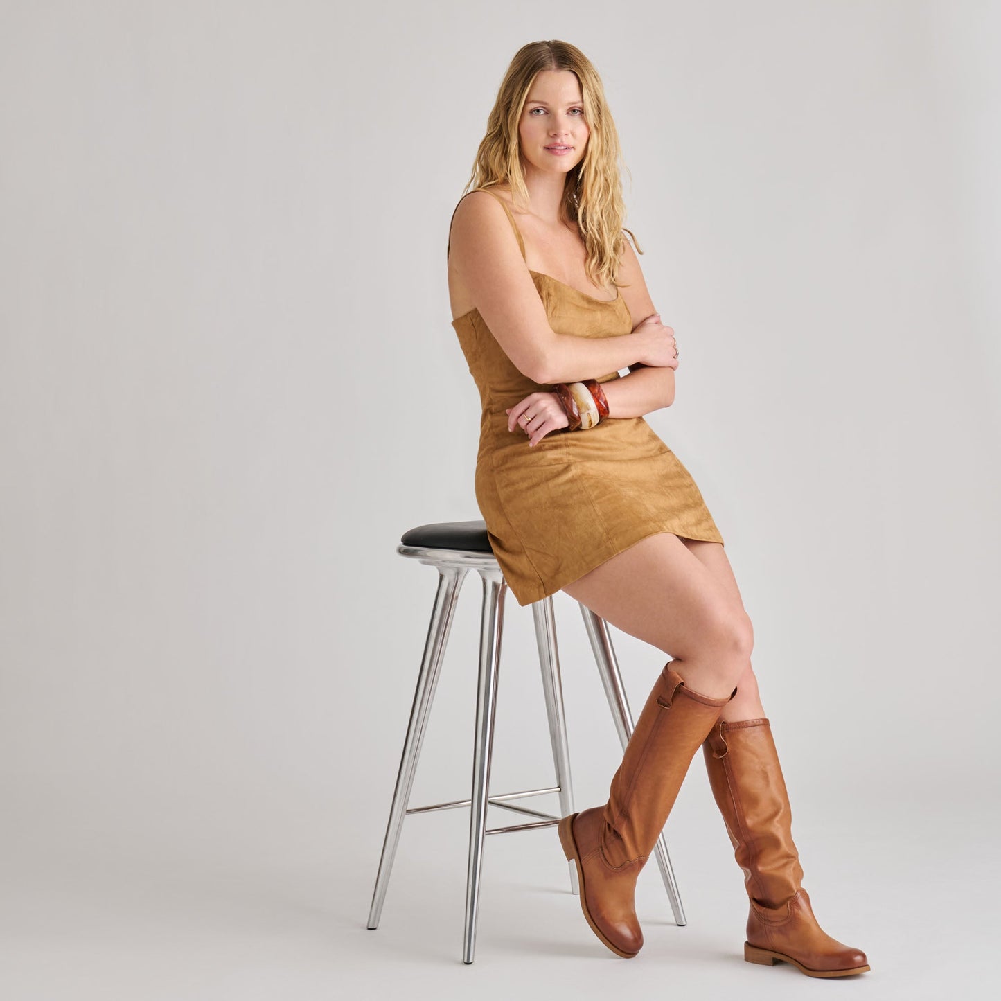 Ramzy Cognac Leather Boots