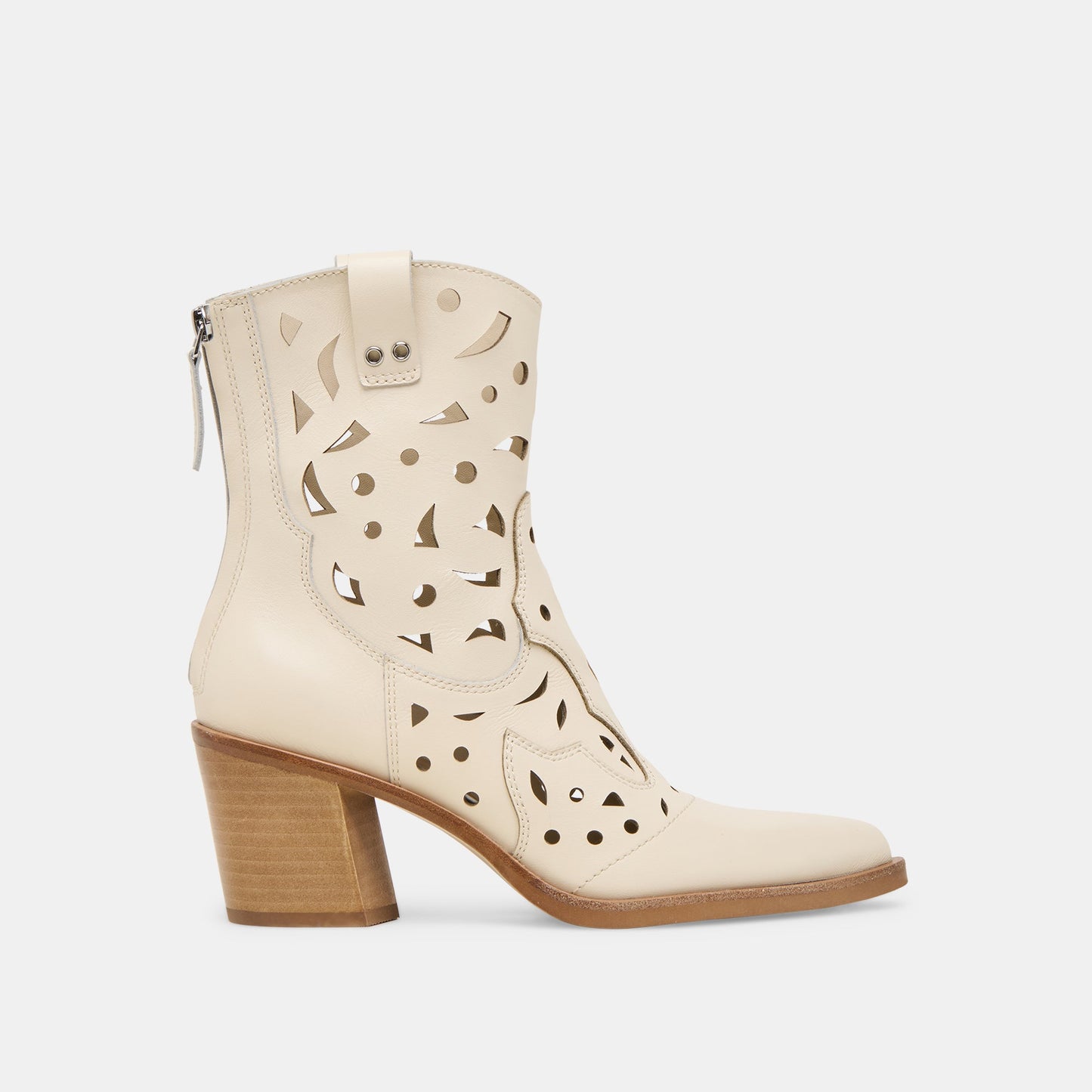 Zenobi Off White Leather Booties