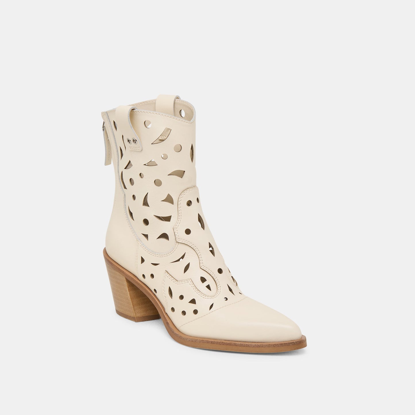 Zenobi Off White Leather Booties