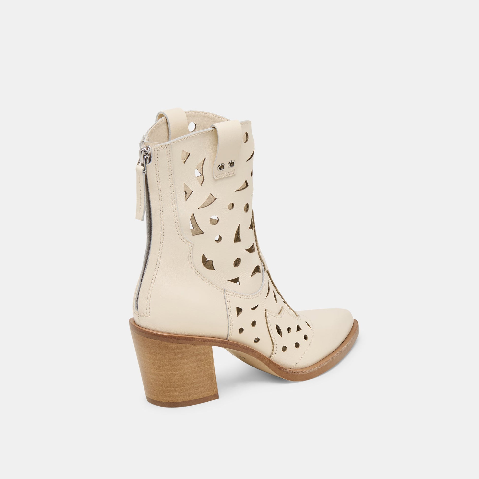 Zenobi Off White Leather Booties
