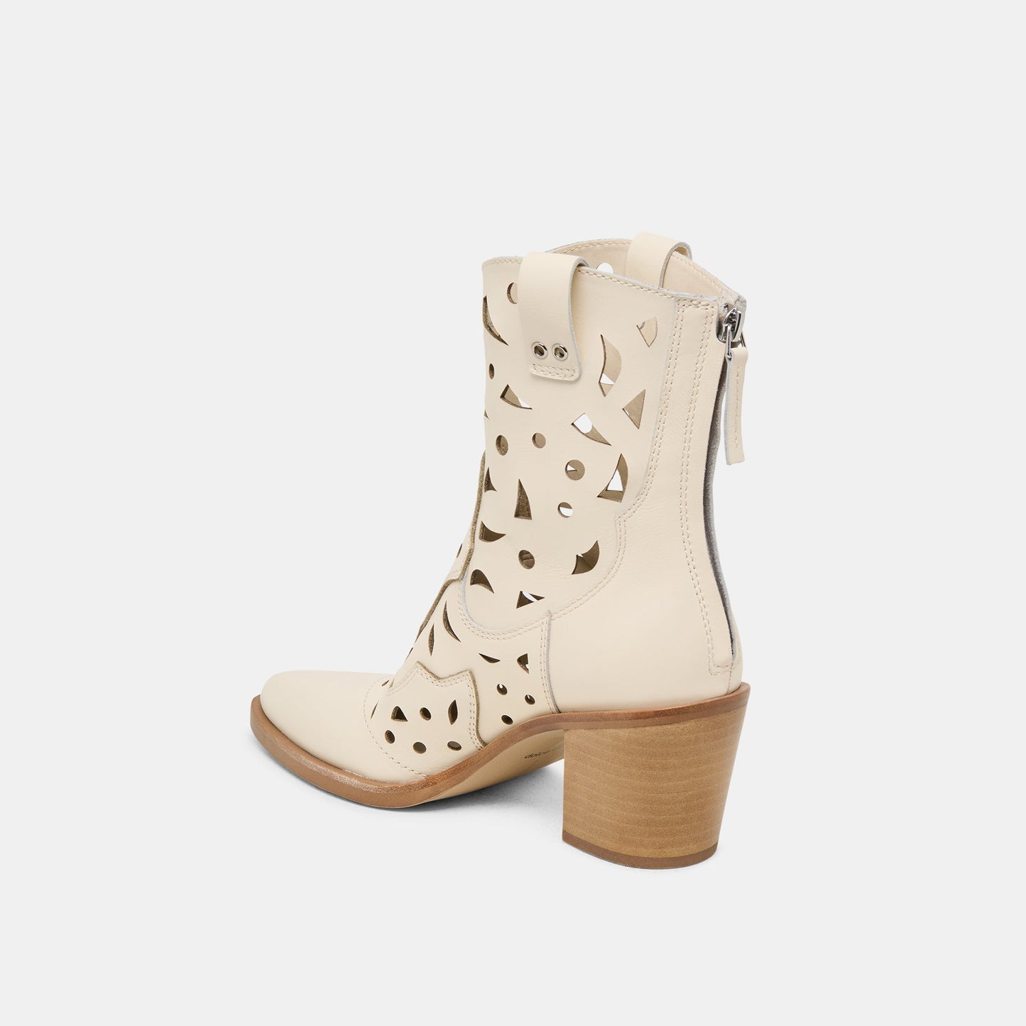 Zenobi Off White Leather Booties