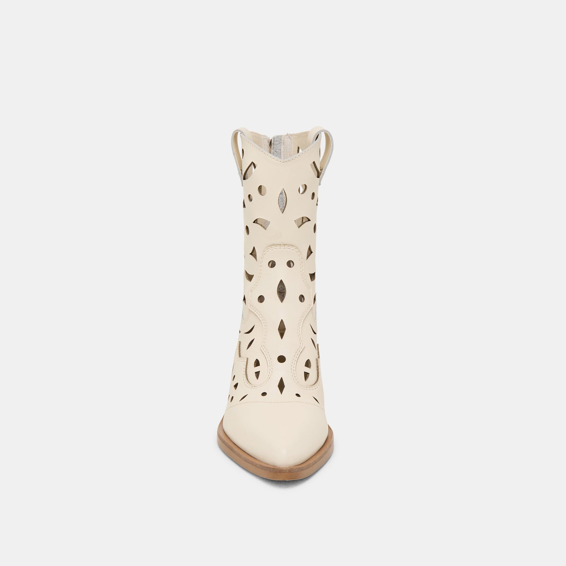 Zenobi Off White Leather Booties