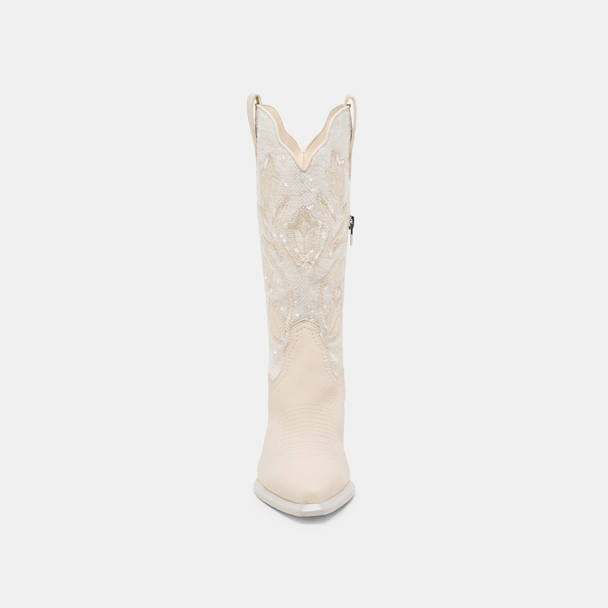 Vorah Pearl Creme Sequin Boots