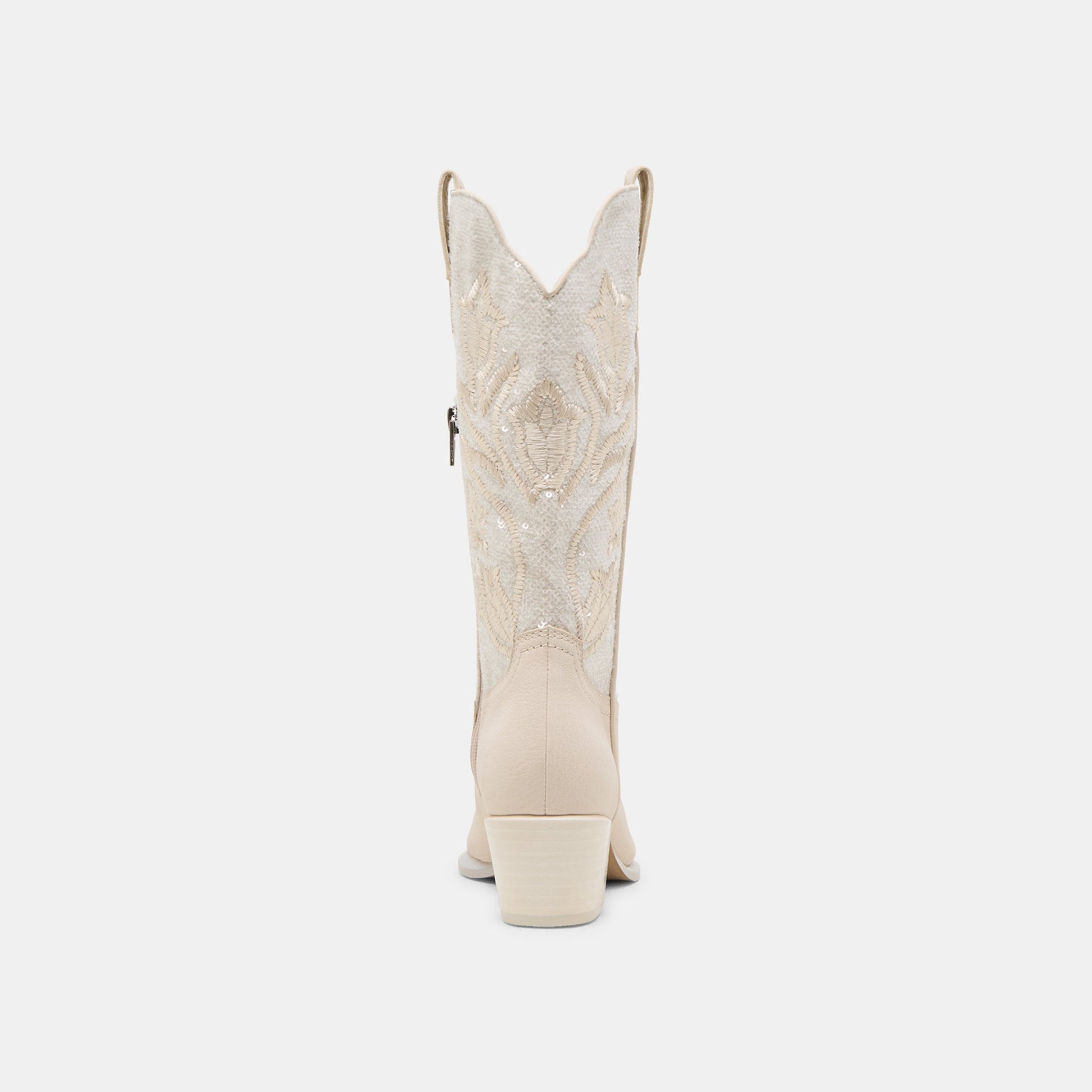 Vorah Pearl Creme Sequin Boots