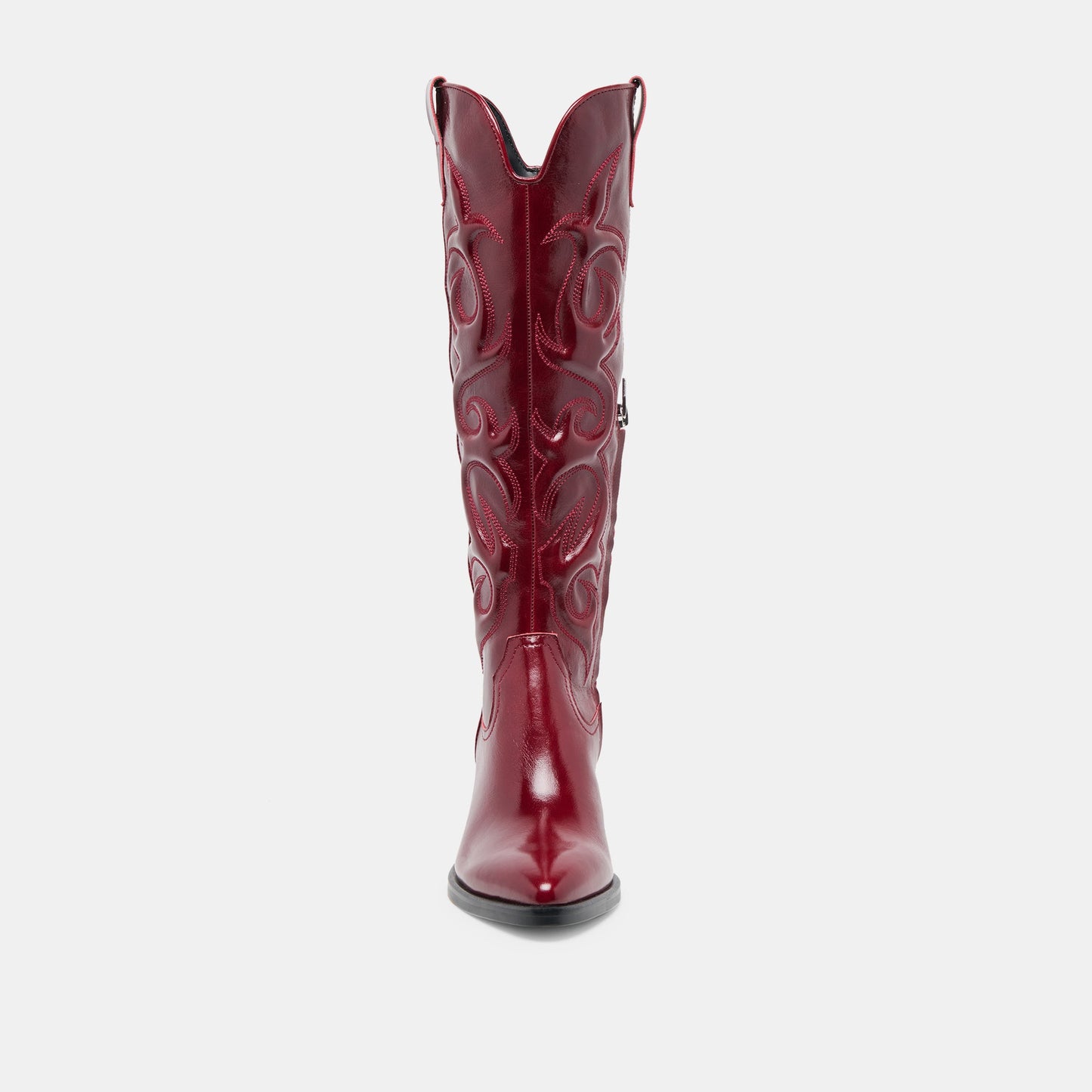 Mirla Oxblood Leather Wide Calf Boots