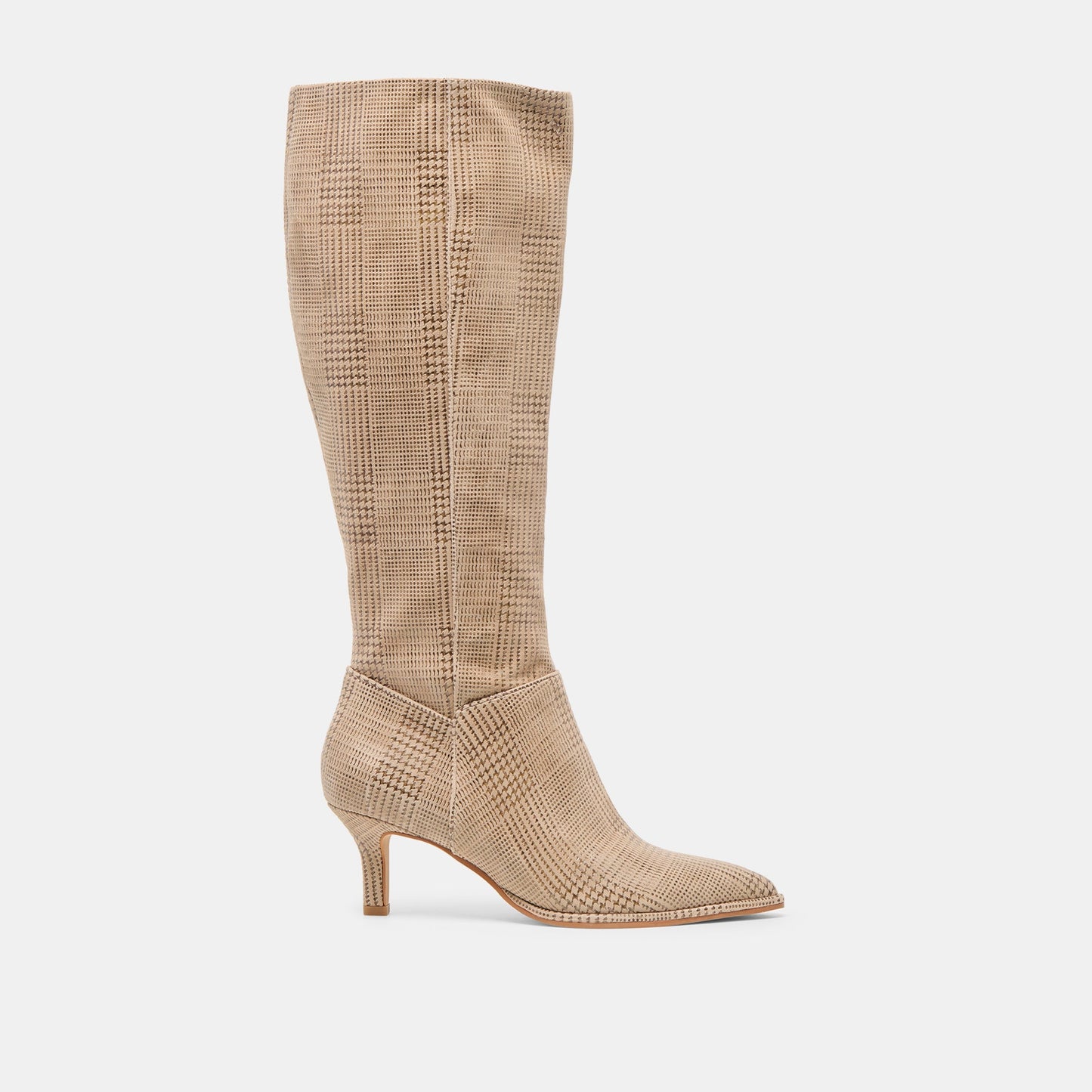 Aldy Herringbone Printed Suede Boots