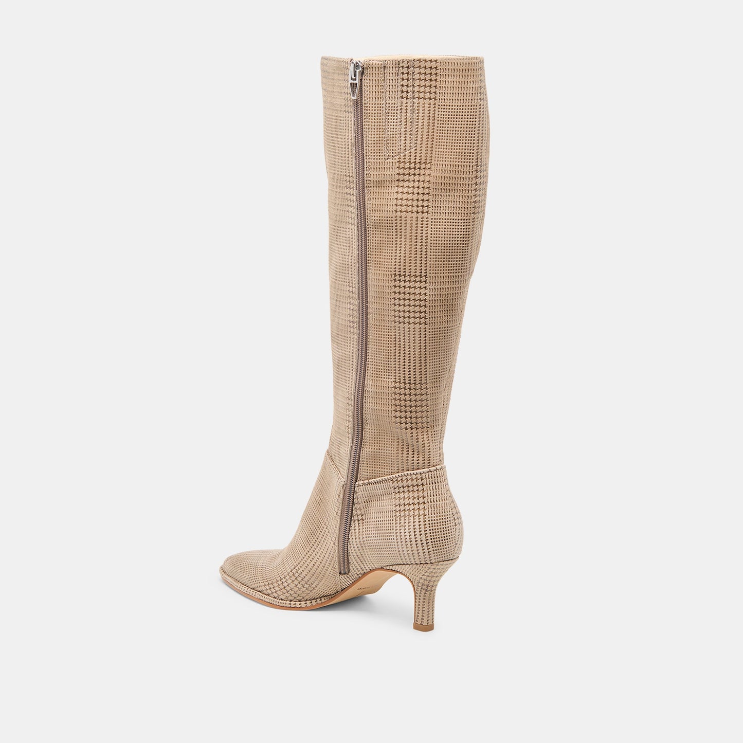 Aldy Herringbone Printed Suede Boots