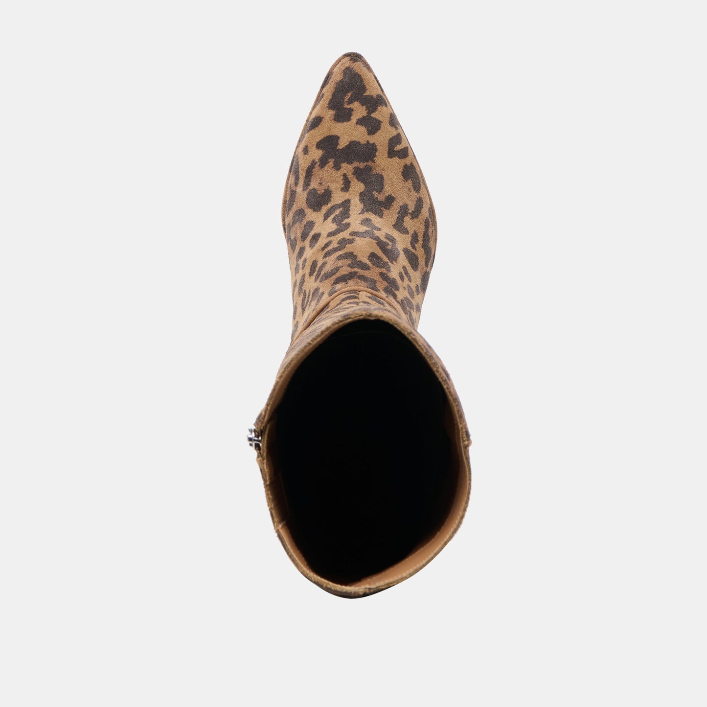 Aldy Brown Leopard Printed Suede Wide Calf Boots