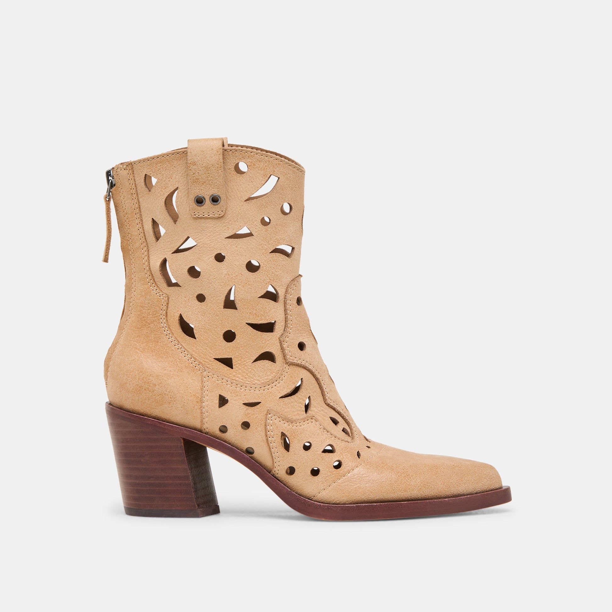 Zenobi Camel Distressed Leather Booties