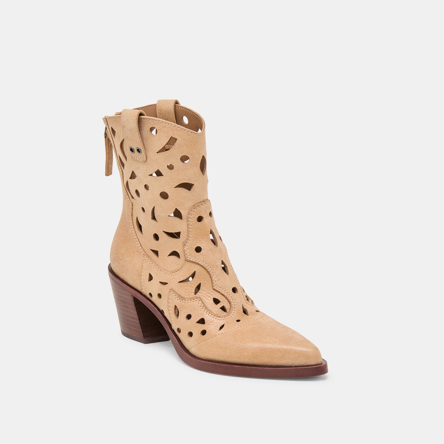 Zenobi Camel Distressed Leather Booties