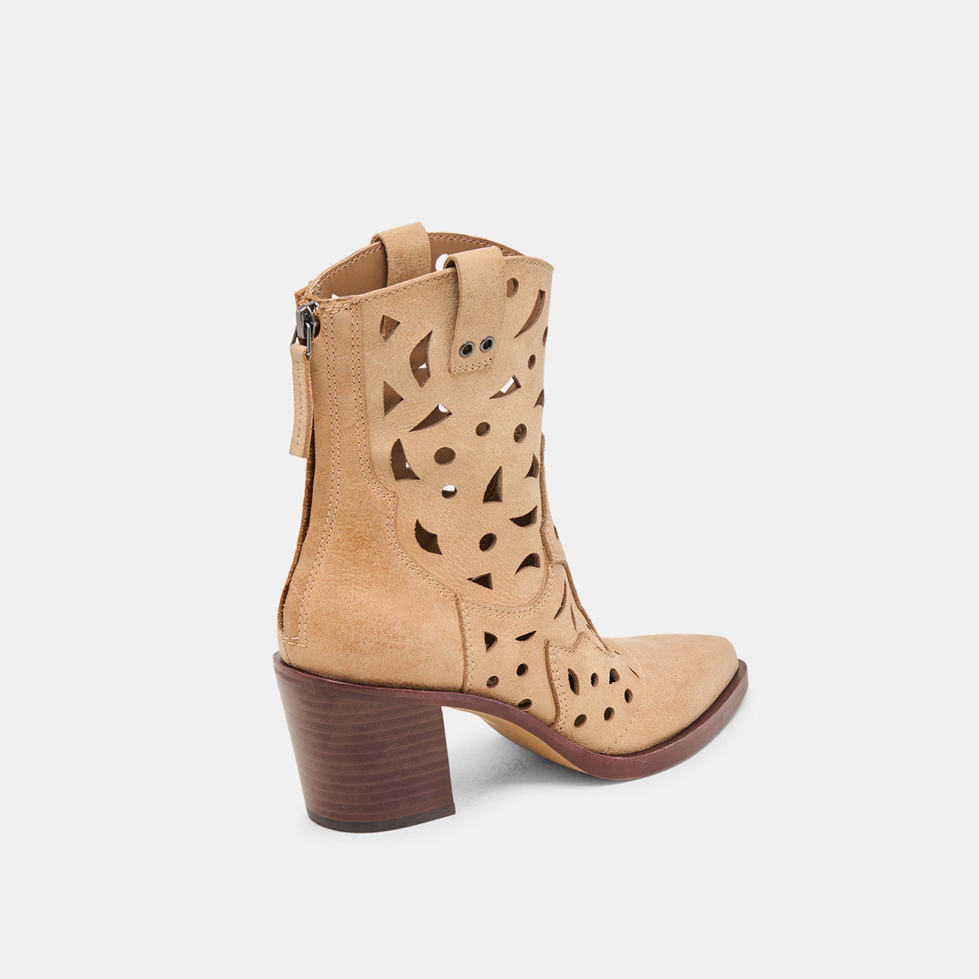 Zenobi Camel Distressed Leather Booties