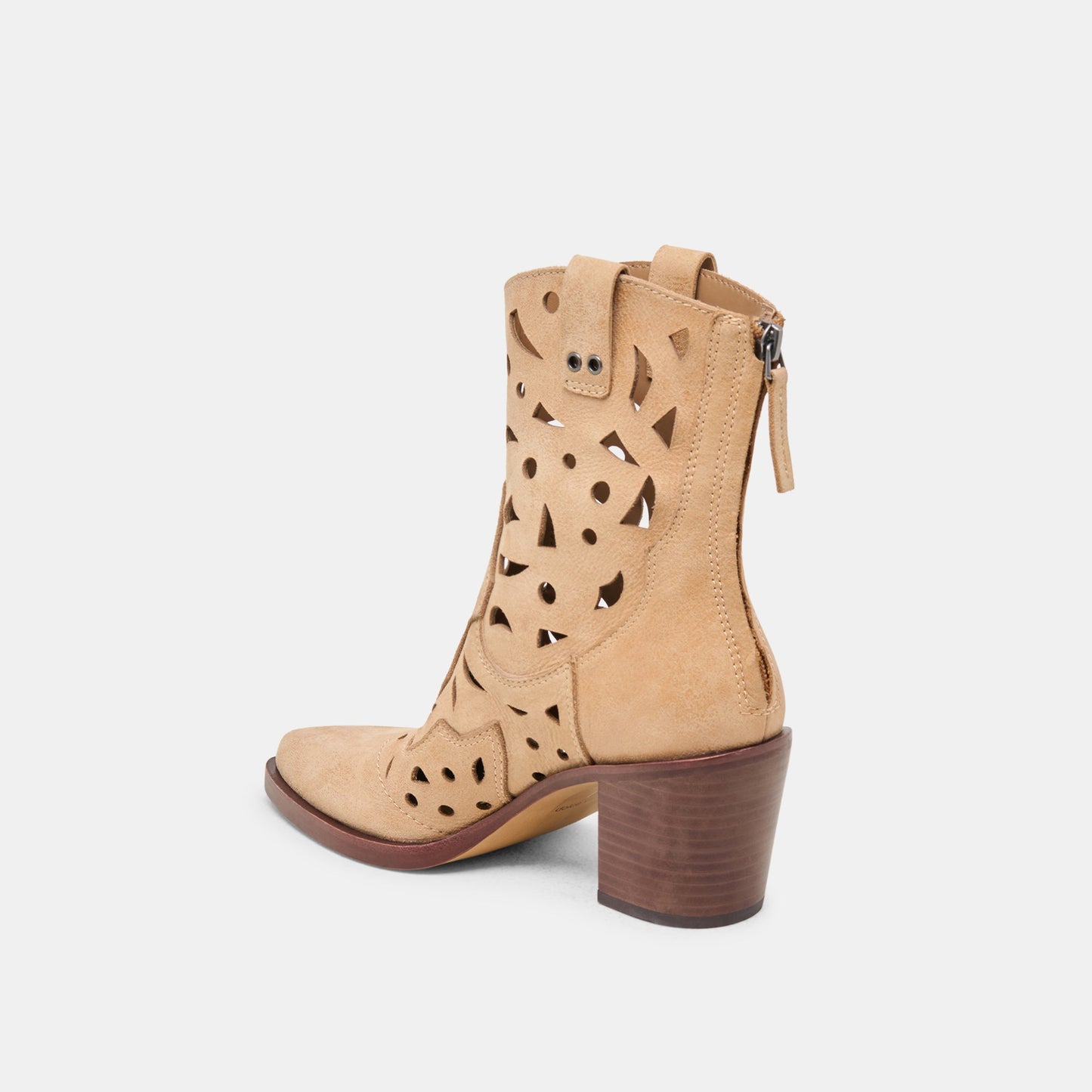 Zenobi Camel Distressed Leather Booties