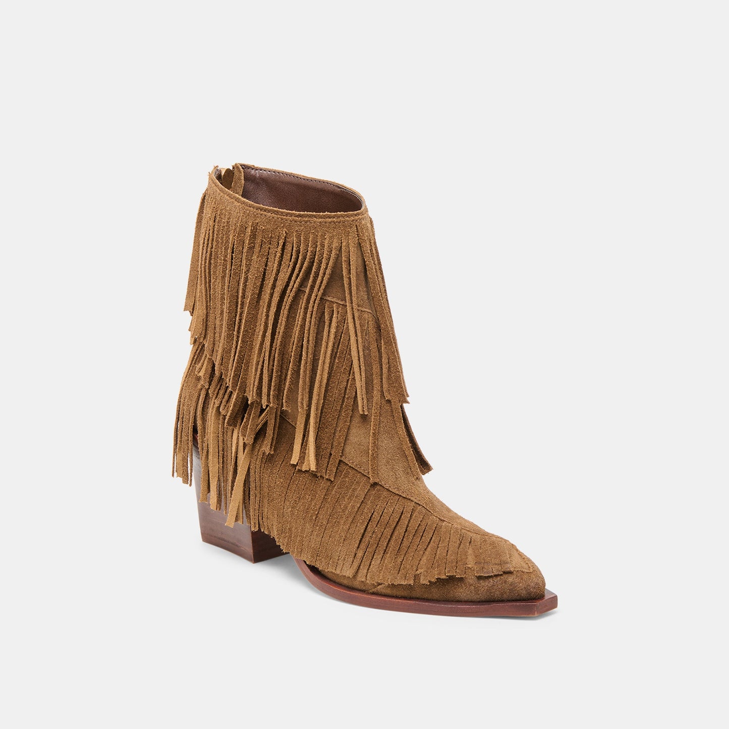Torey Chestnut Suede Booties