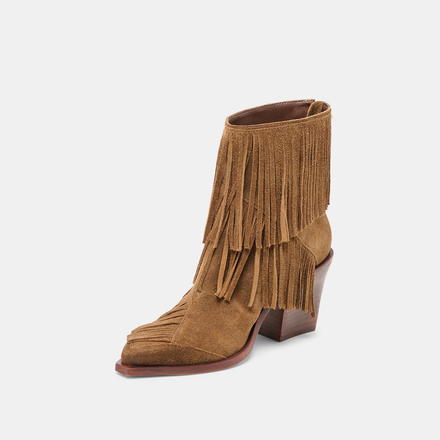 Torey Chestnut Suede Booties