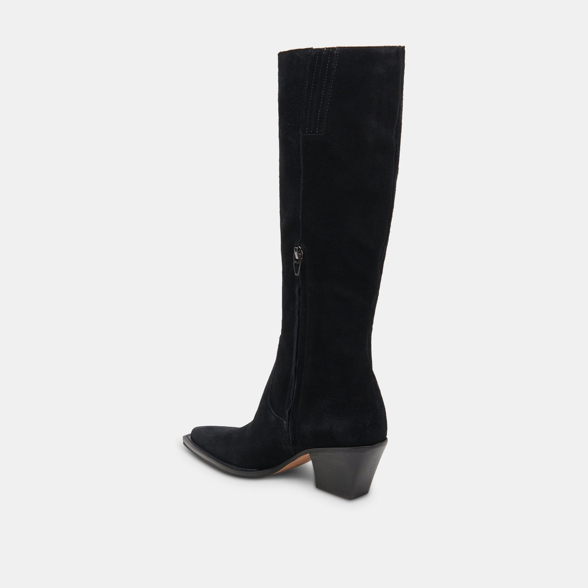 Raj Boots in Onyx Suede | Women's Onyx Suede Knee-High Boots
 – Dolce Vita