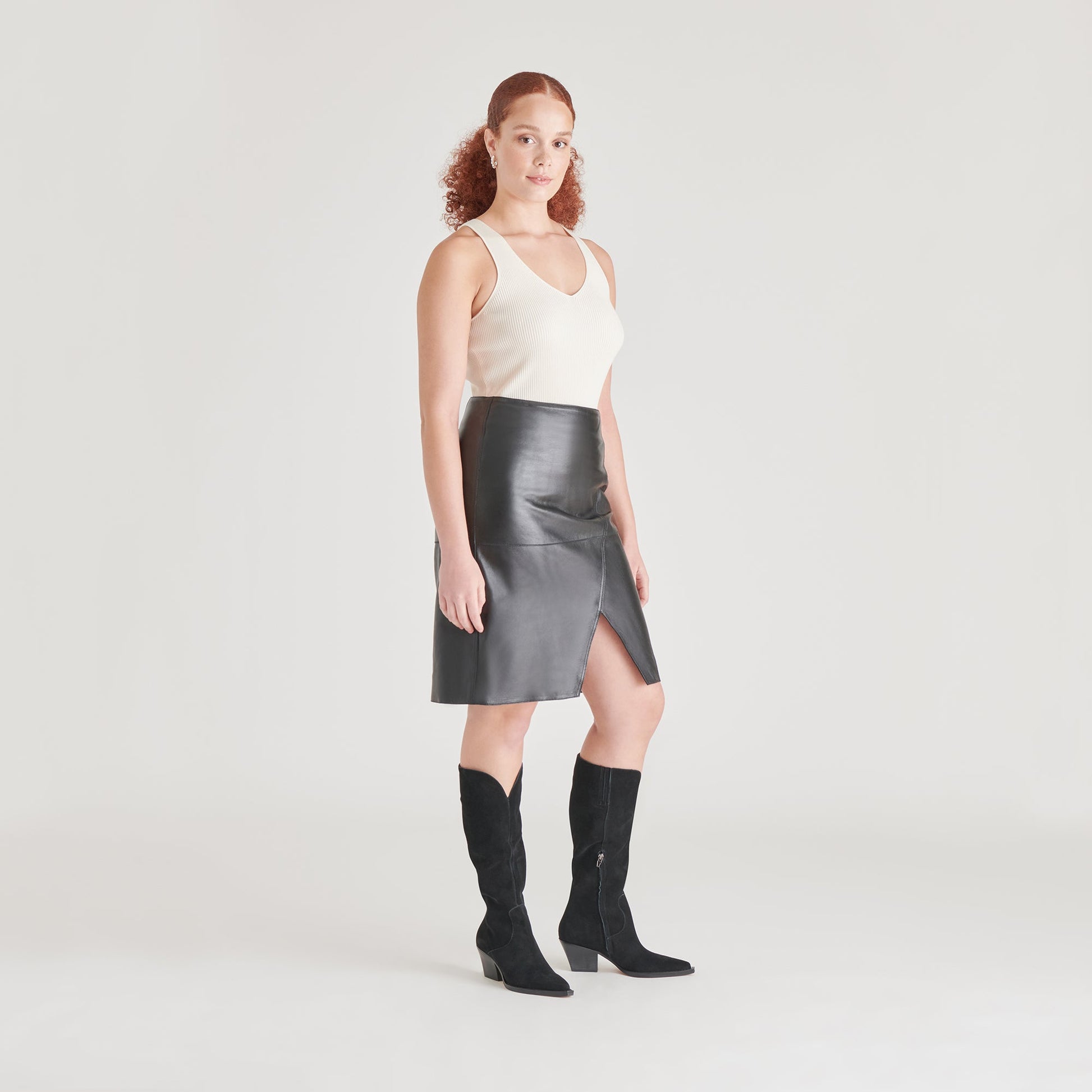 Raj Boots in Onyx Suede | Women's Onyx Suede Knee-High Boots
 – Dolce Vita